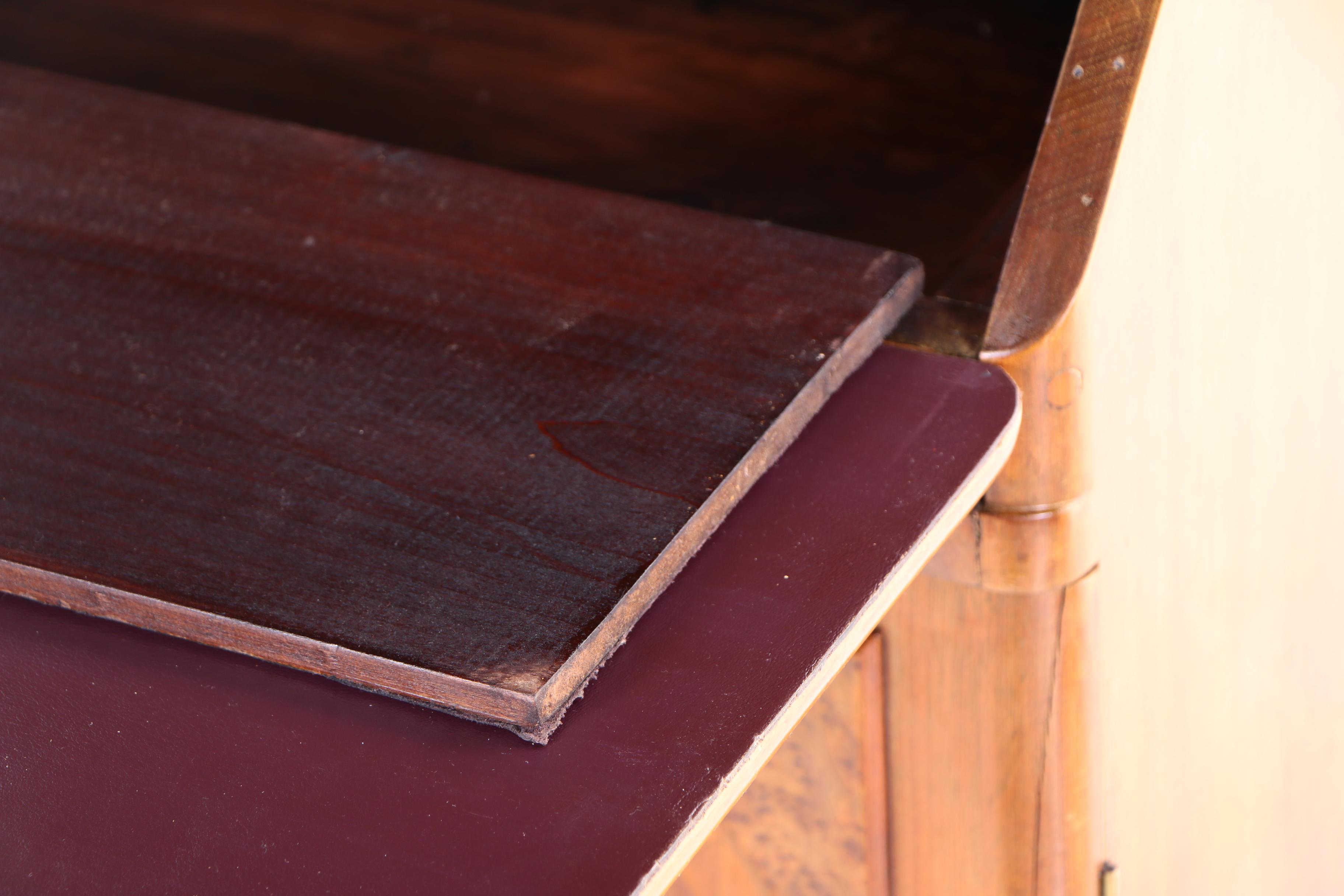 Rococo Revival Walnut and Burl Walnut Secretary Bookcase, Mid 19th Century