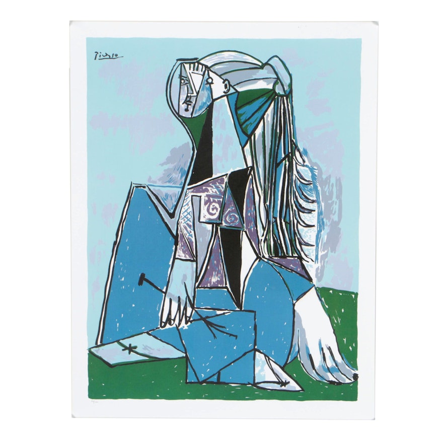 Offset Lithograph after Pablo Picasso "Portrait of Sylvette David"