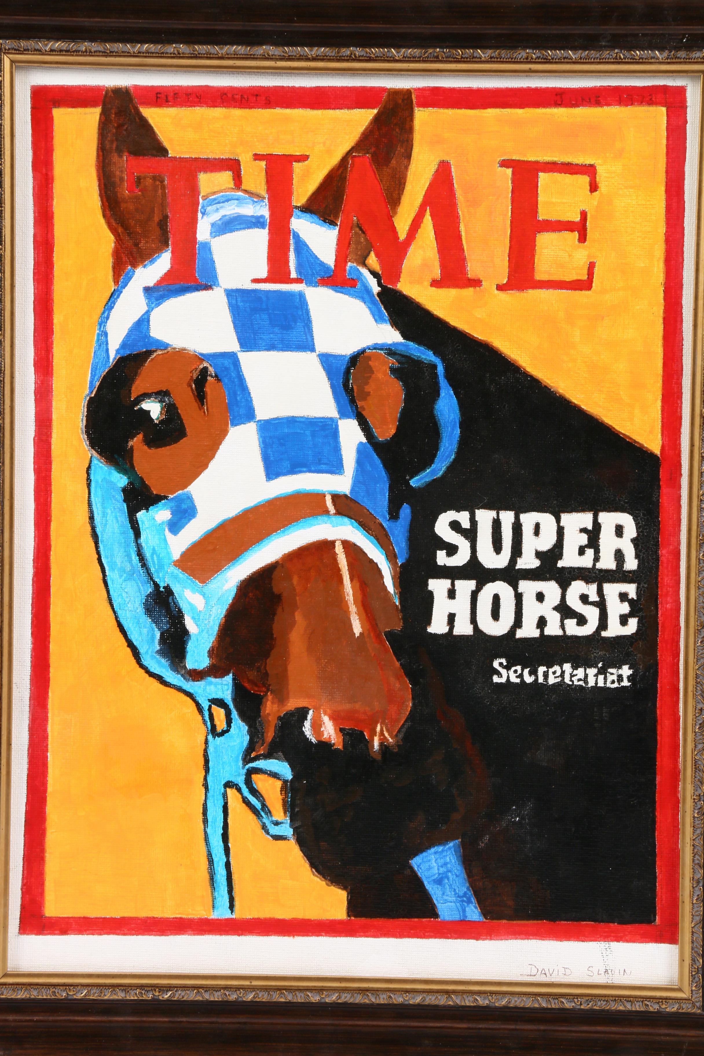David Slavin Copy Painting after "Time Magazine Cover "Super Horse: Secretariat"
