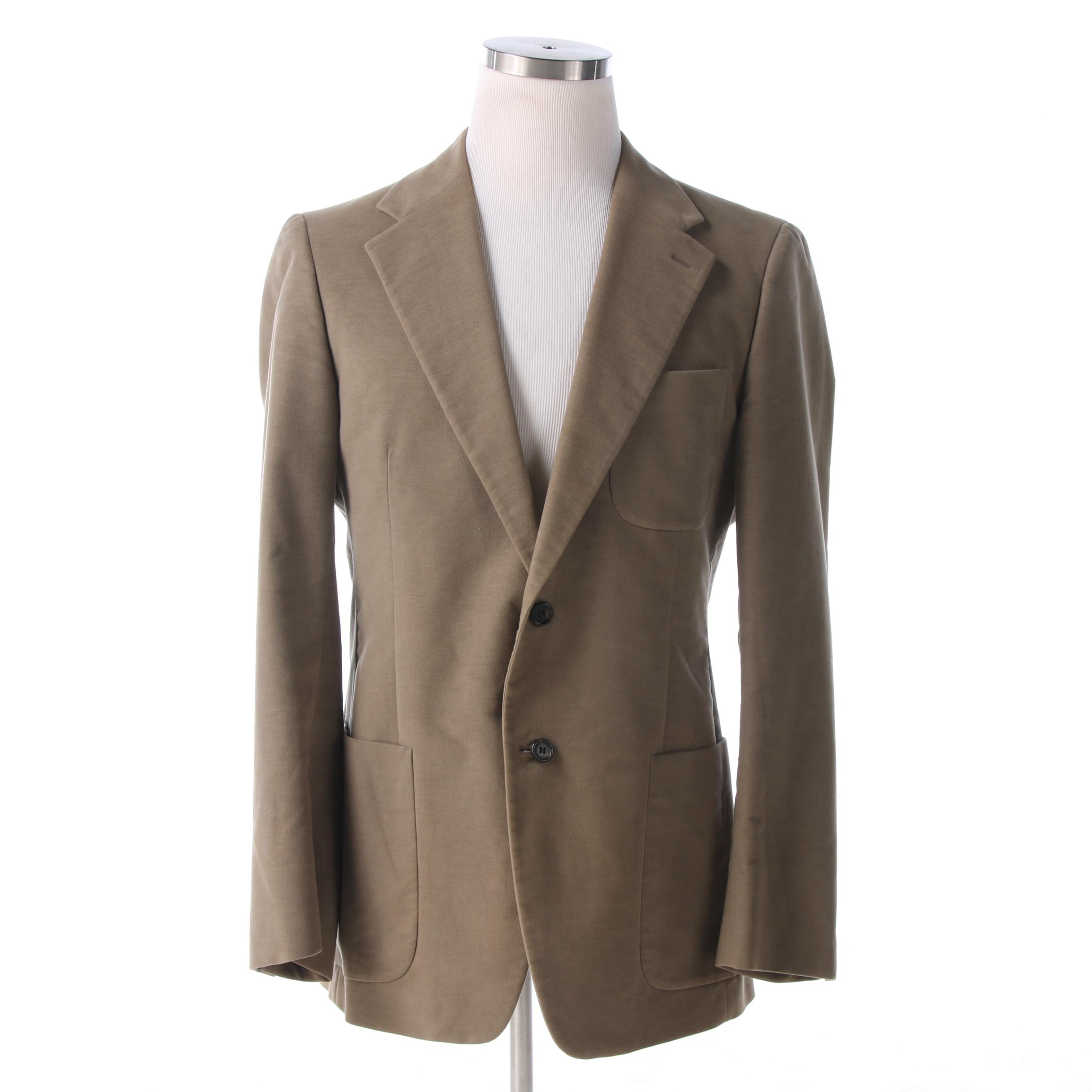 Men's Prada Taupe Brushed Wool Jacket