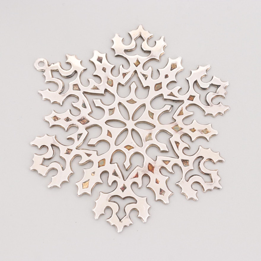 Tiffany & Co. Sterling Silver Snowflake Ornament