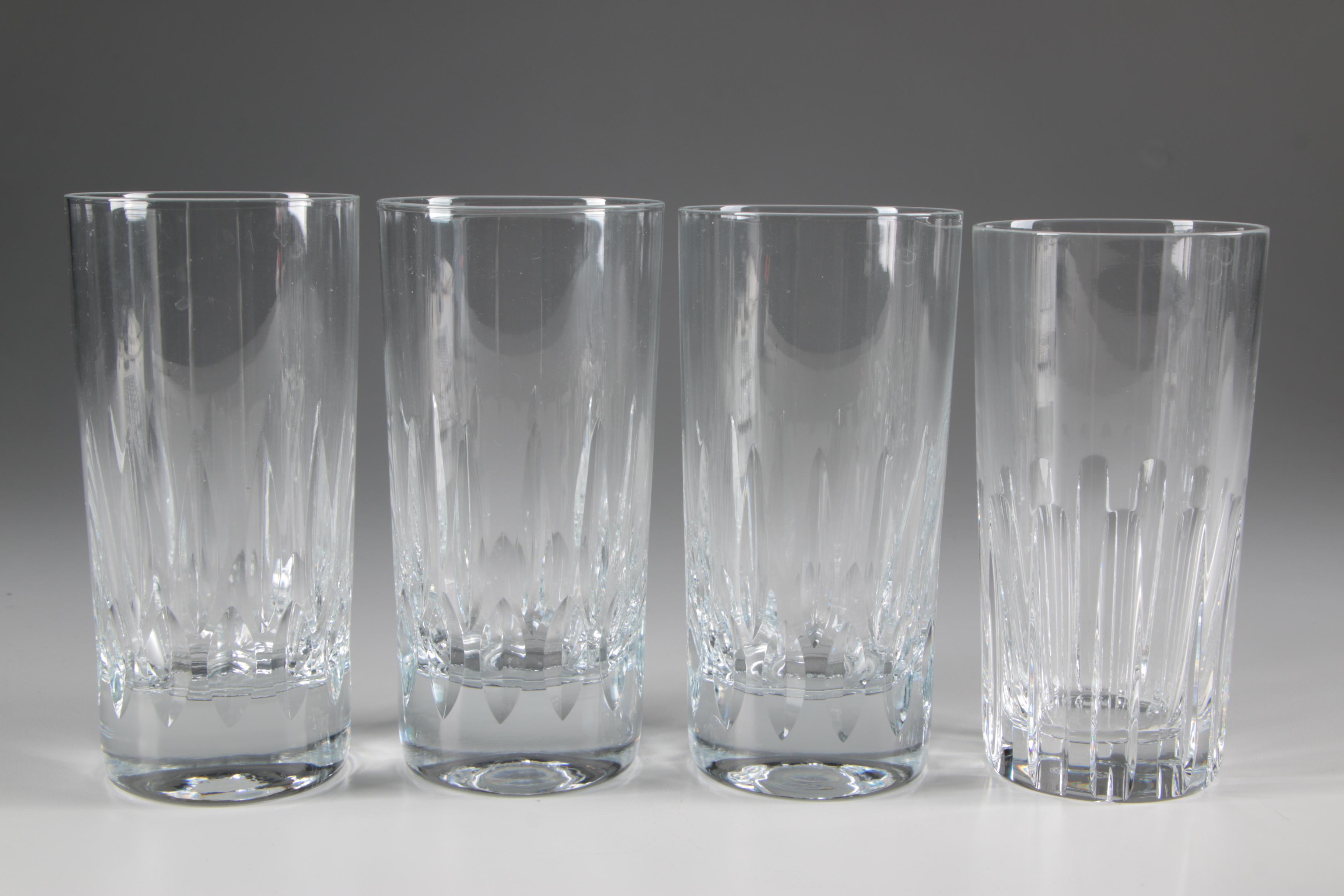 Baccarat "Rotary" Crystal Tumblers with Highball and Old Fashioned Glasses