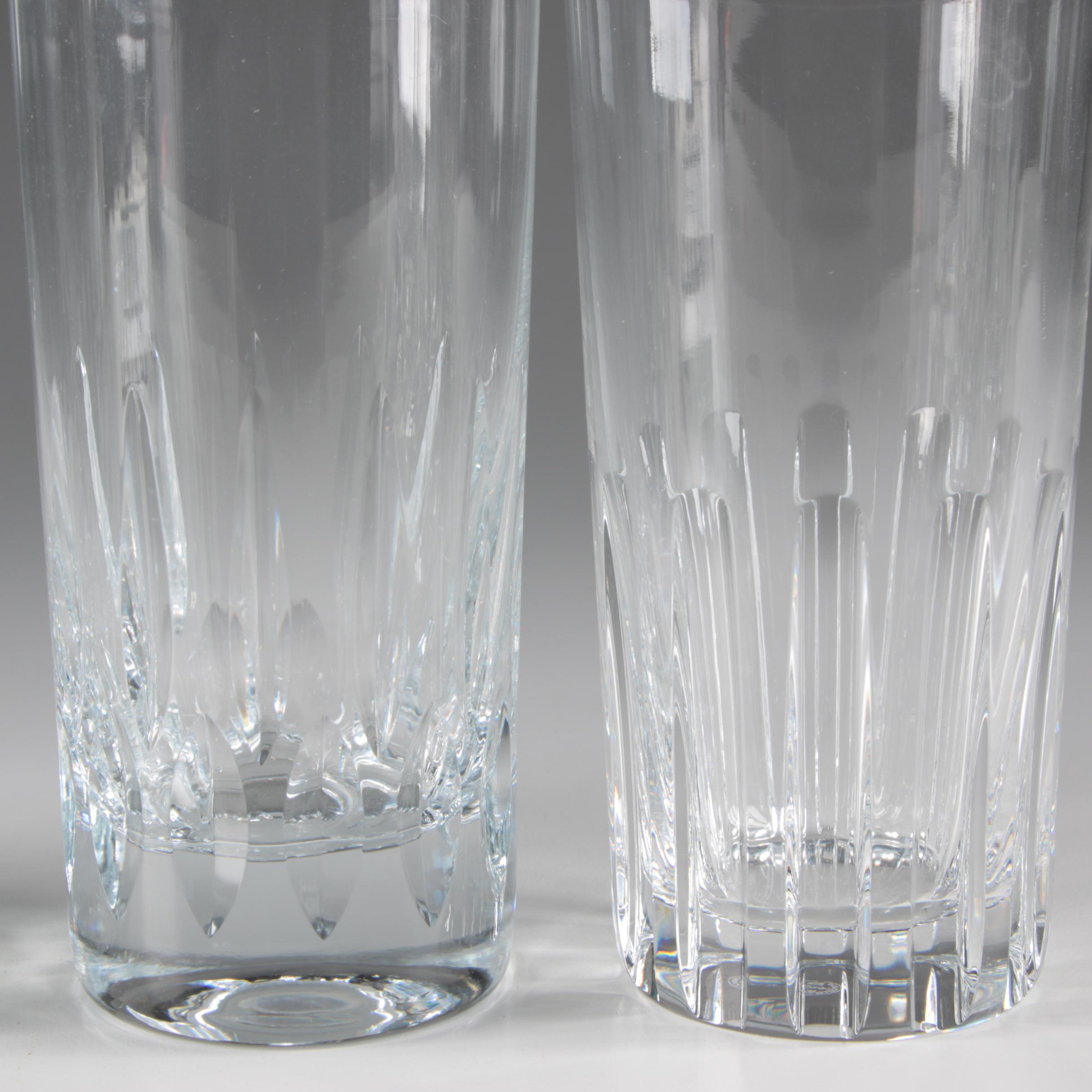 Baccarat "Rotary" Crystal Tumblers with Highball and Old Fashioned Glasses