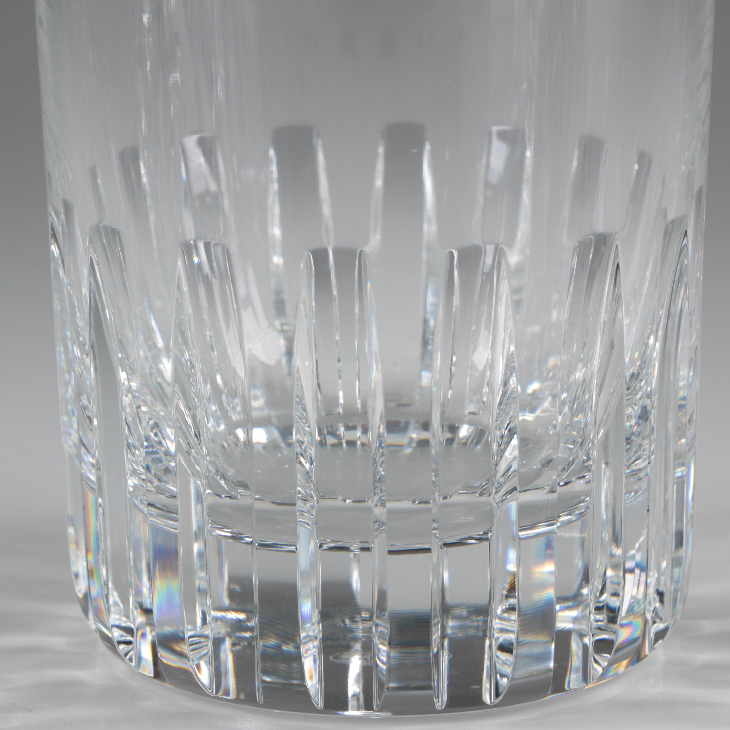 Baccarat "Rotary" Crystal Tumblers with Highball and Old Fashioned Glasses