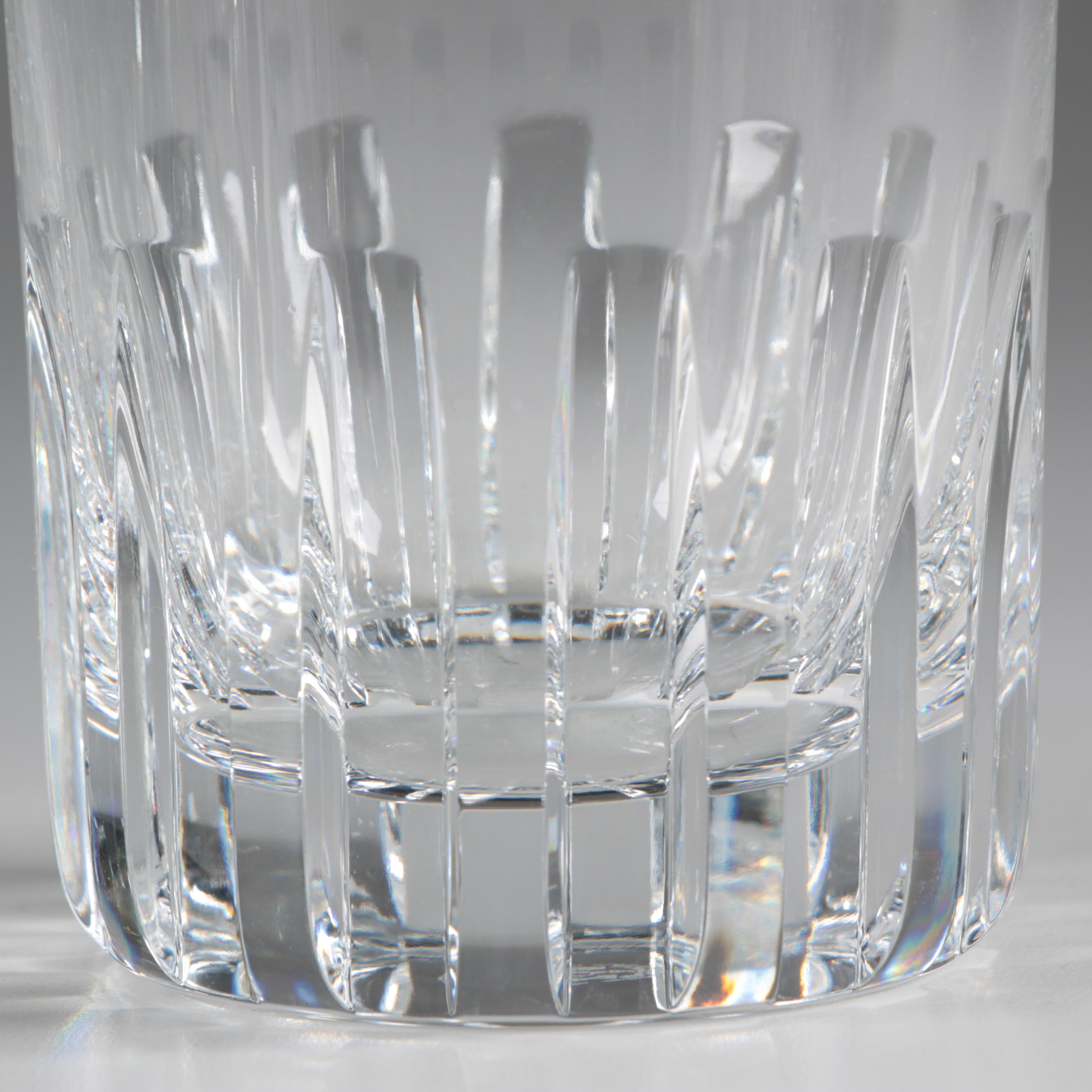 Baccarat "Rotary" Crystal Tumblers with Highball and Old Fashioned Glasses