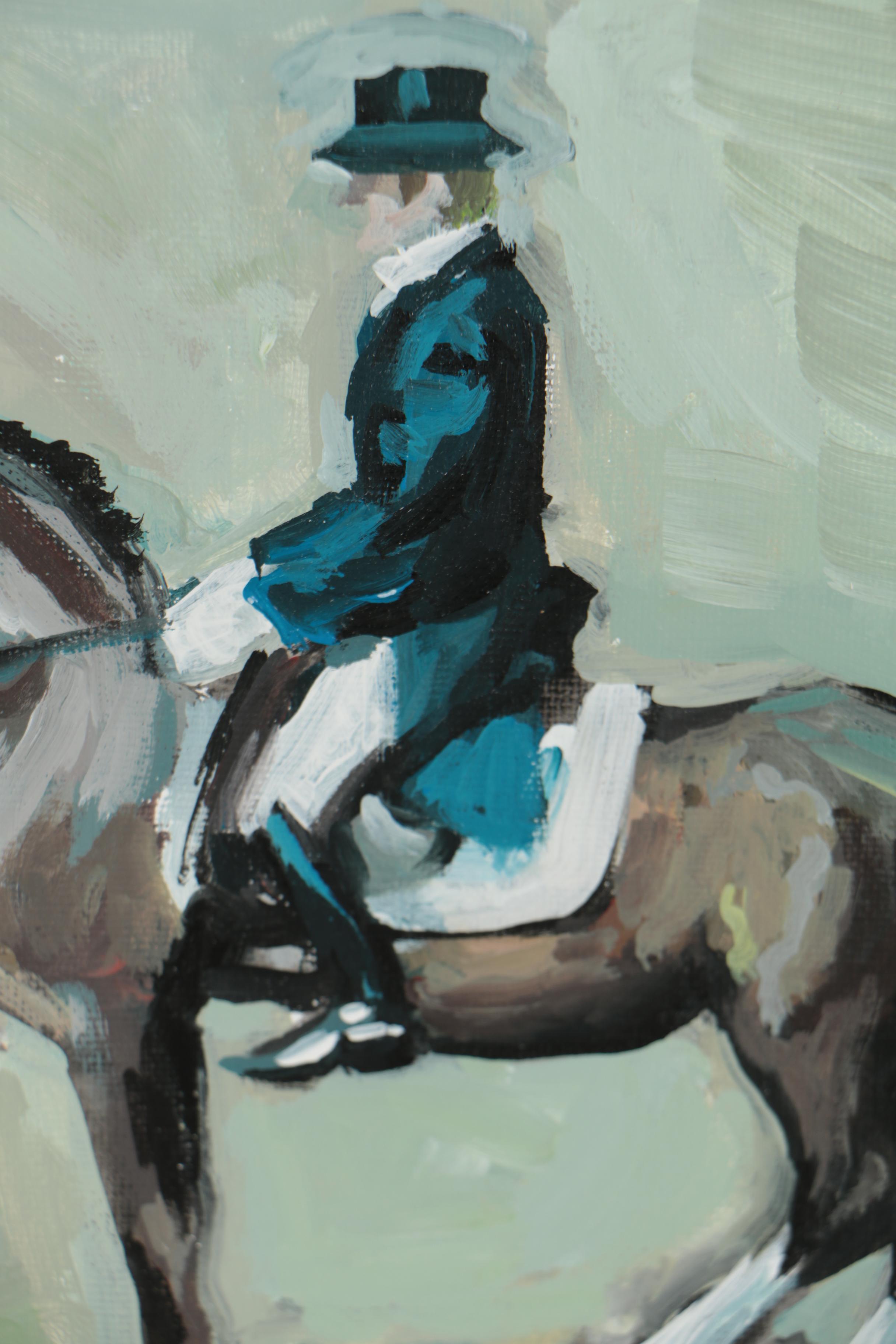 Martin Azari Oil Painting "Horse and Rider"
