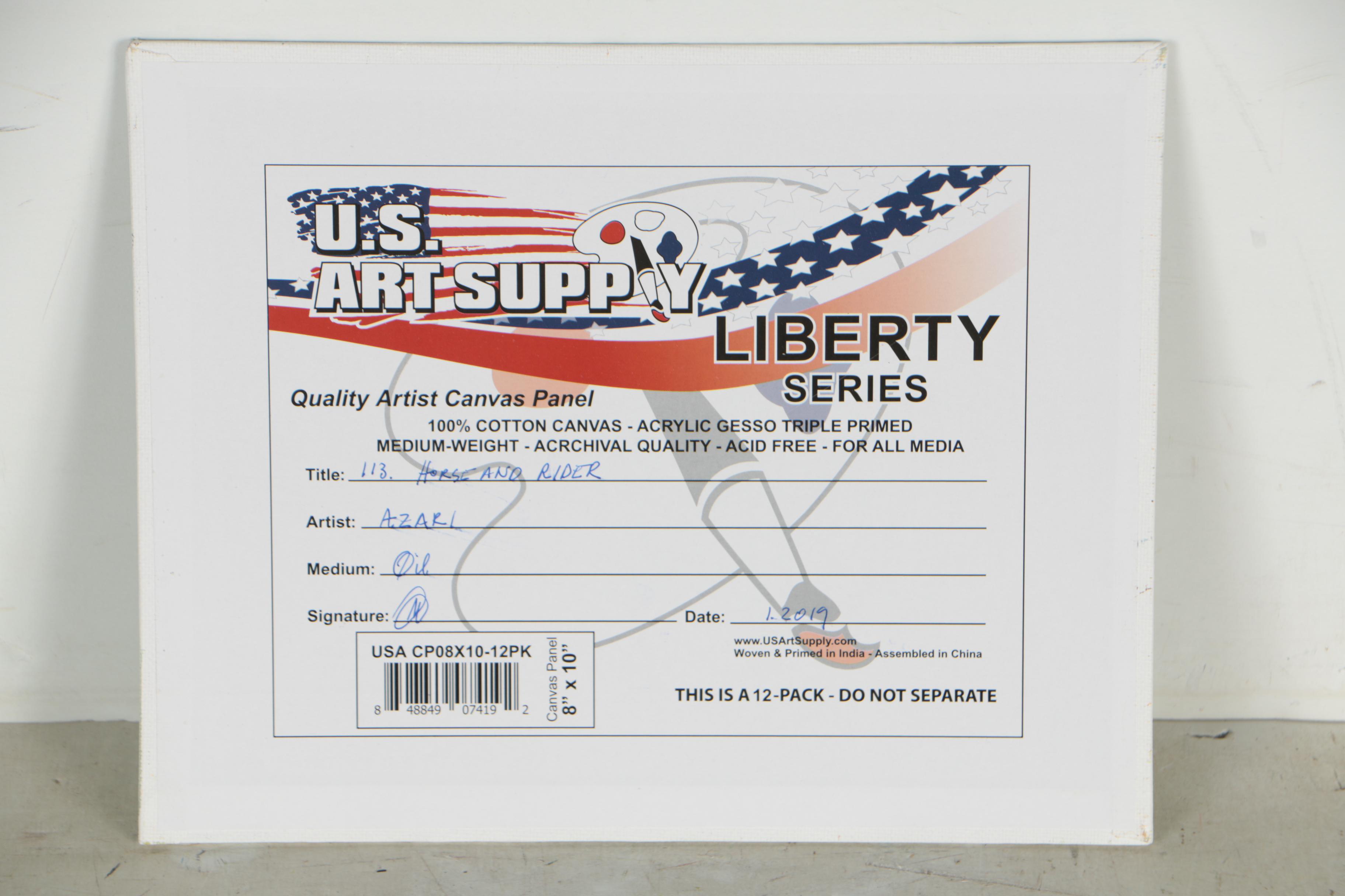 Martin Azari Oil Painting "Horse and Rider"