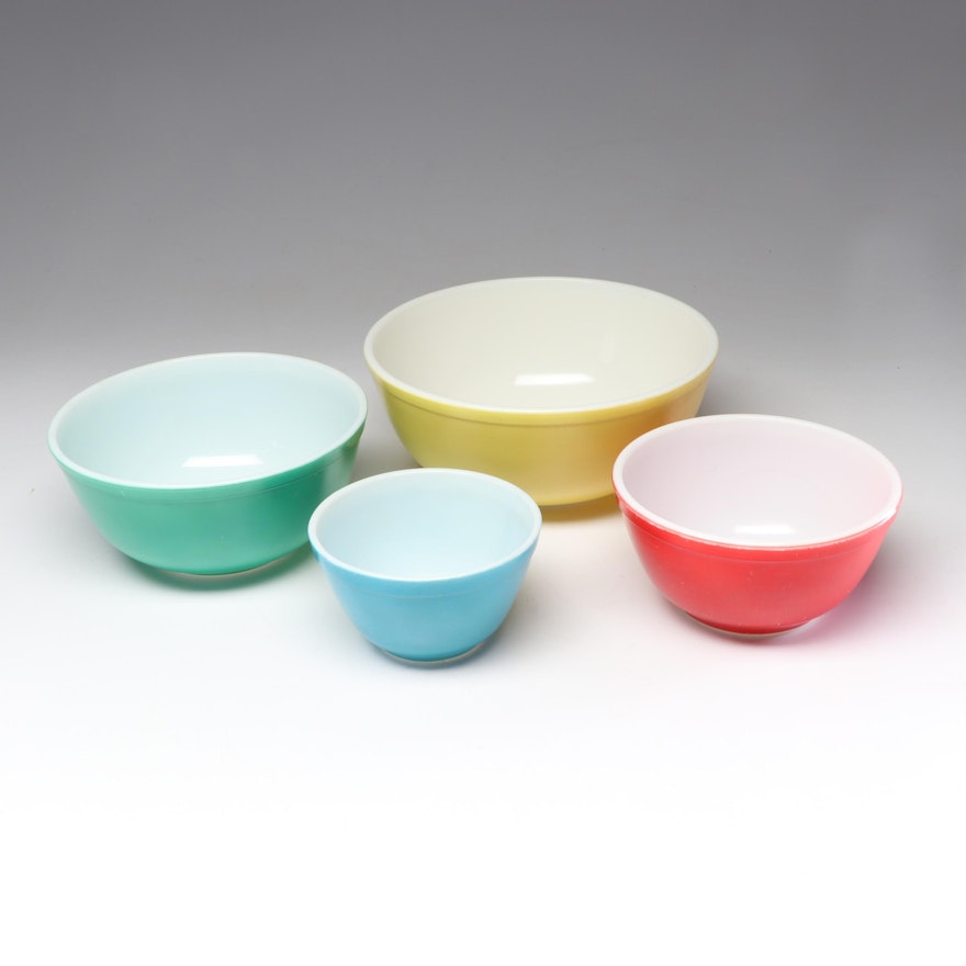 Mid-Century Pyrex "Primary Colors" Mixing Bowls