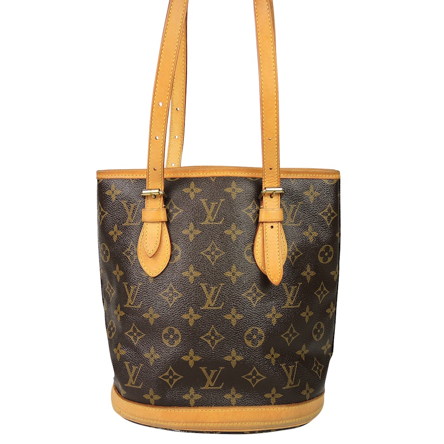 Louis Vuitton Paris Monogram Canvas Petit Bucket Bag