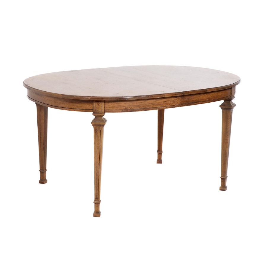 Federal Style Wood Dining Table with Leaves