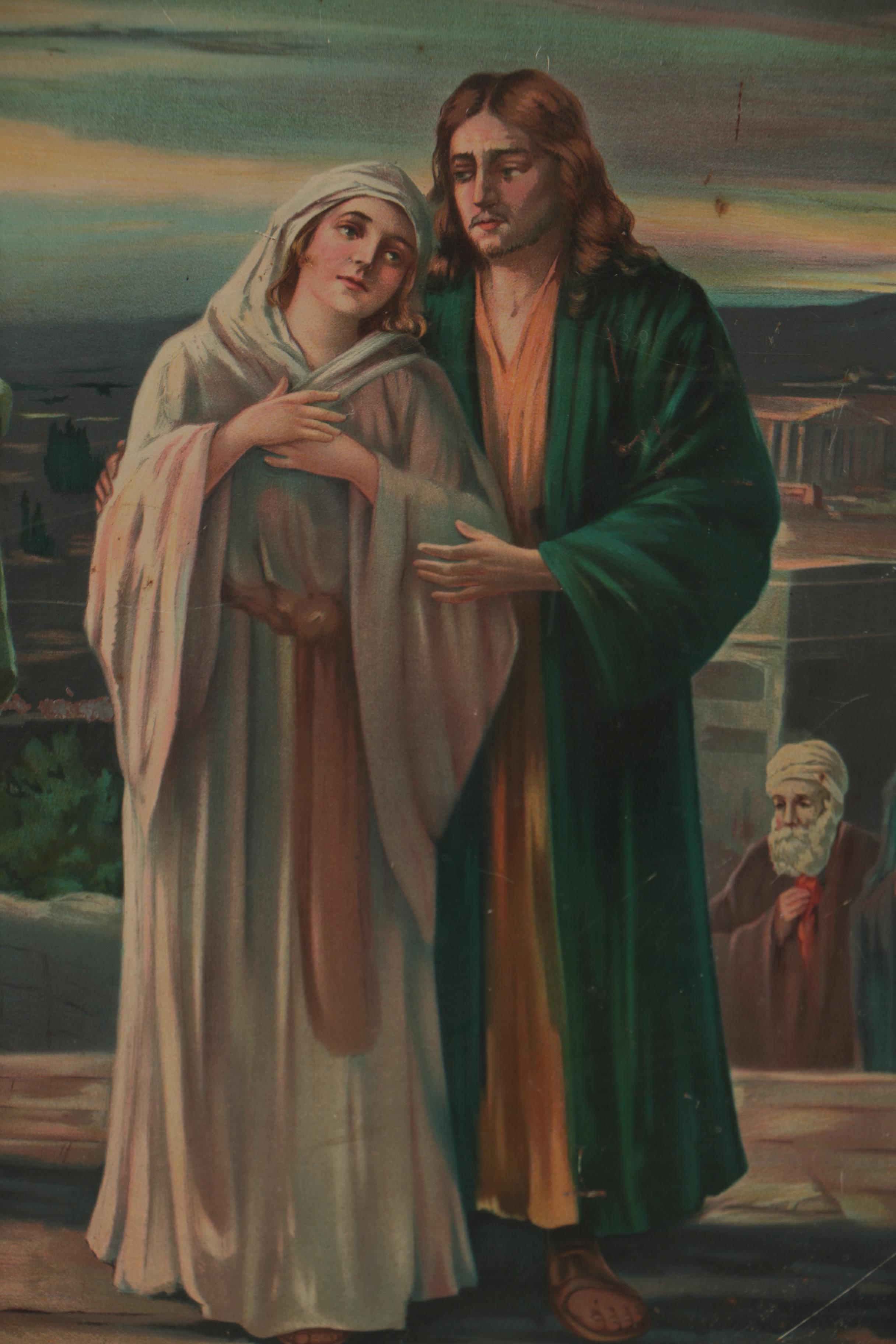 Chromolithograph after Herbert Schmalz "The Return of the Calvary"