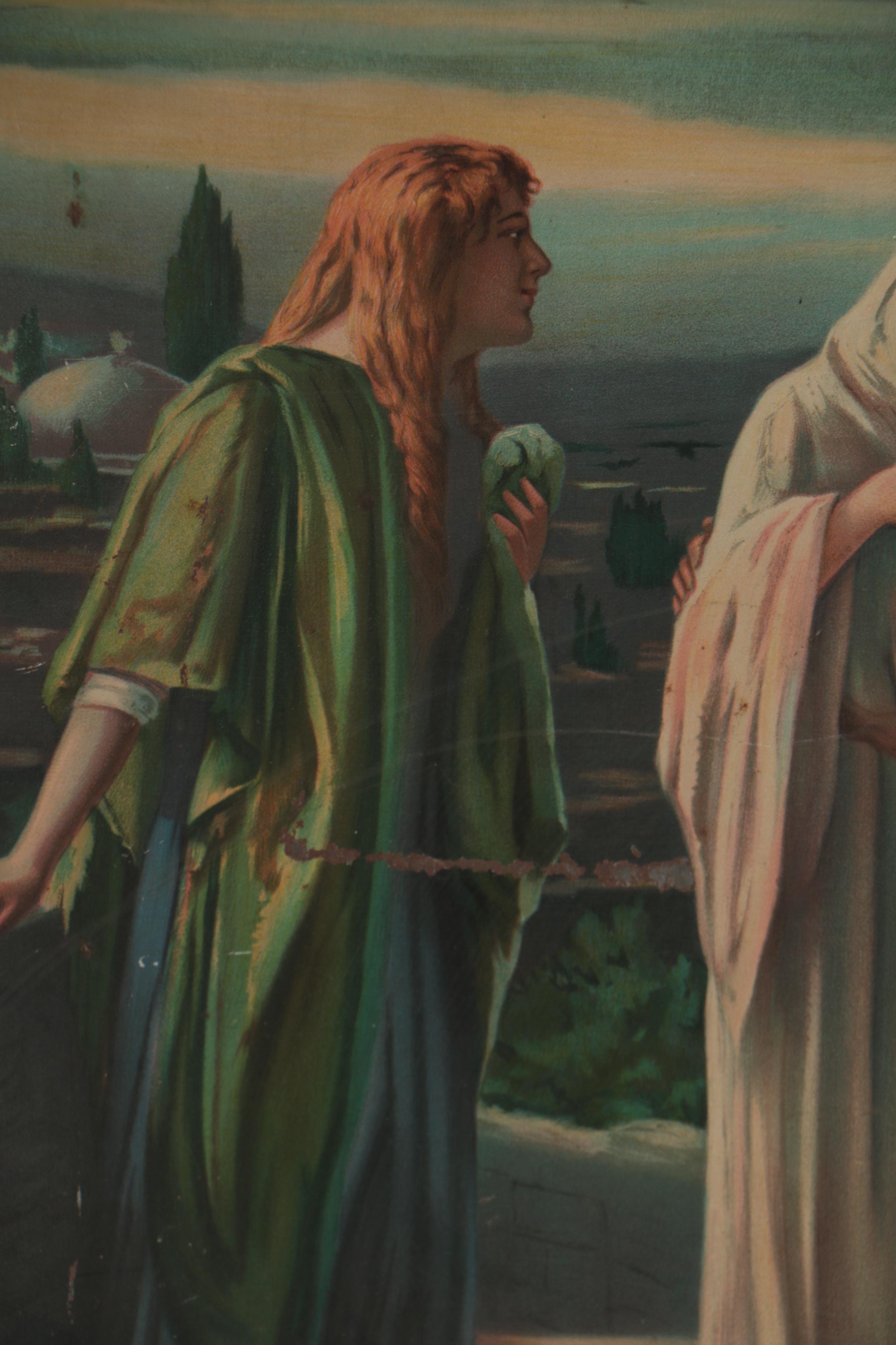 Chromolithograph after Herbert Schmalz "The Return of the Calvary"