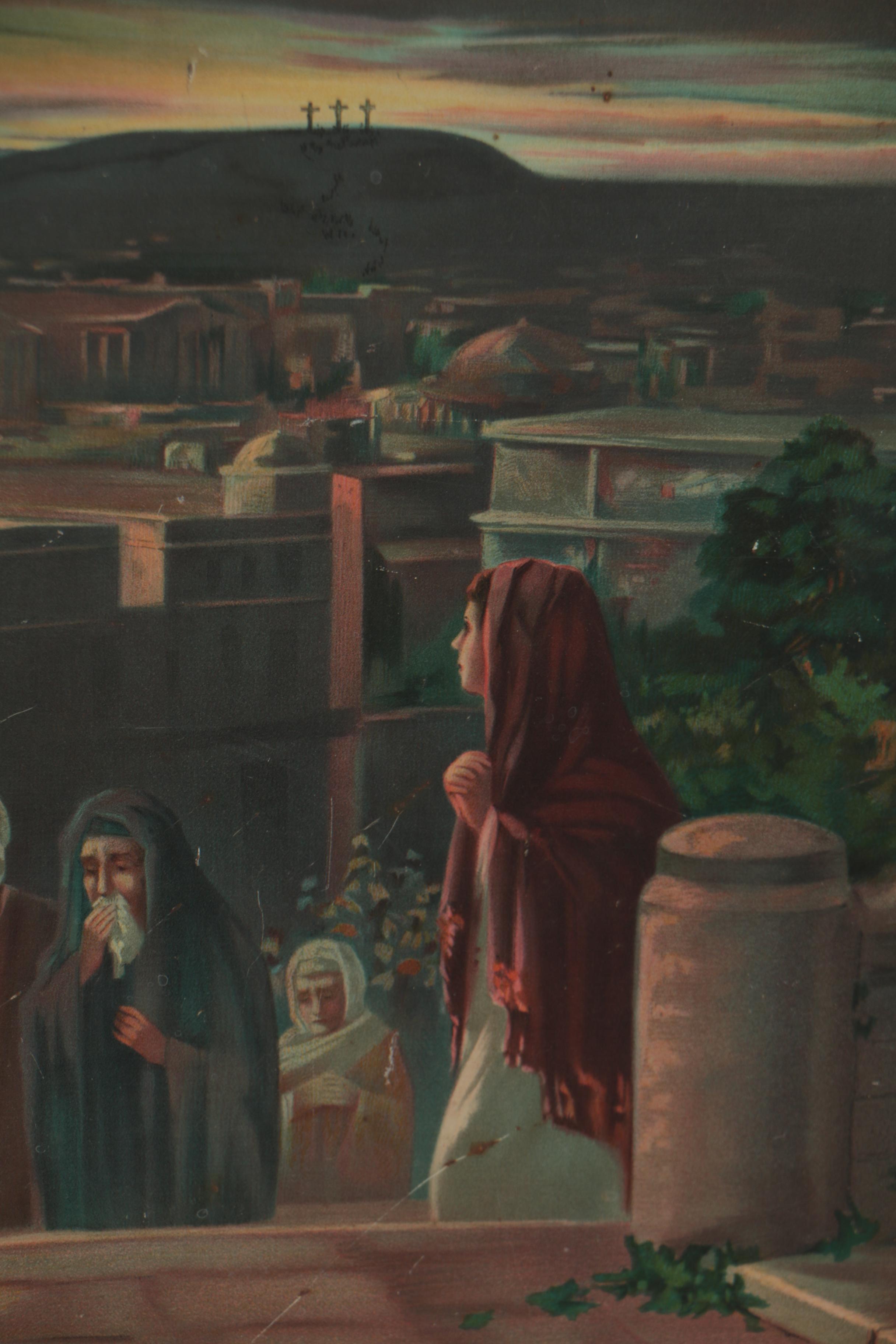 Chromolithograph after Herbert Schmalz "The Return of the Calvary"