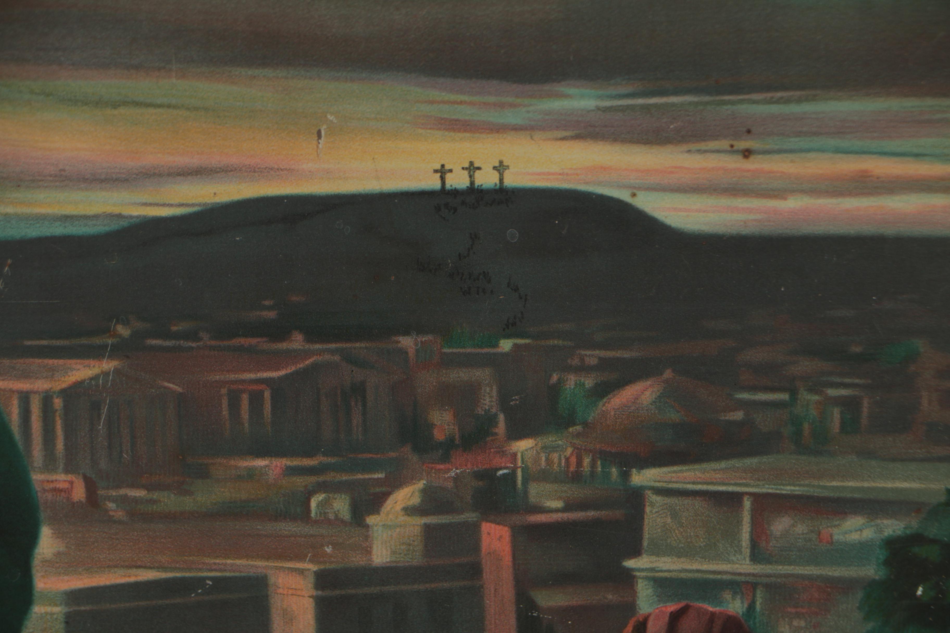 Chromolithograph after Herbert Schmalz "The Return of the Calvary"