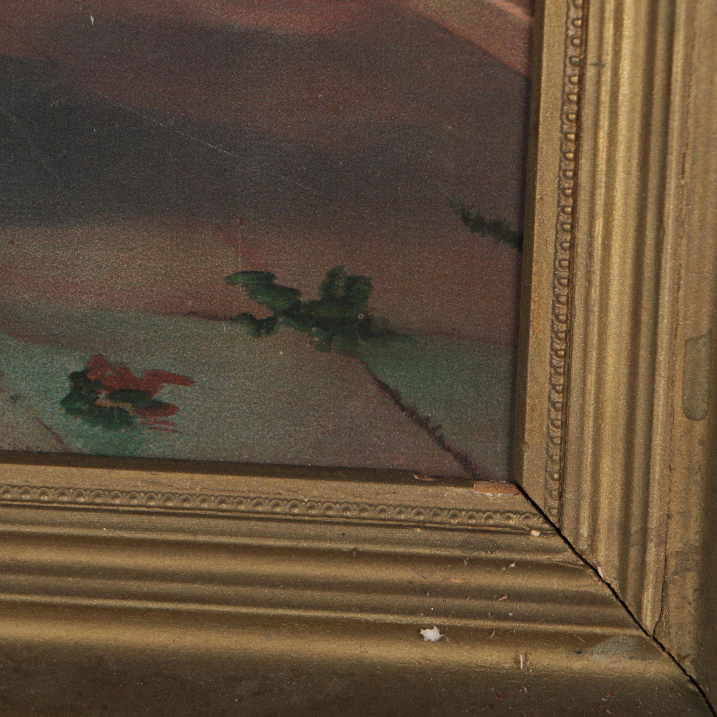 Chromolithograph after Herbert Schmalz "The Return of the Calvary"