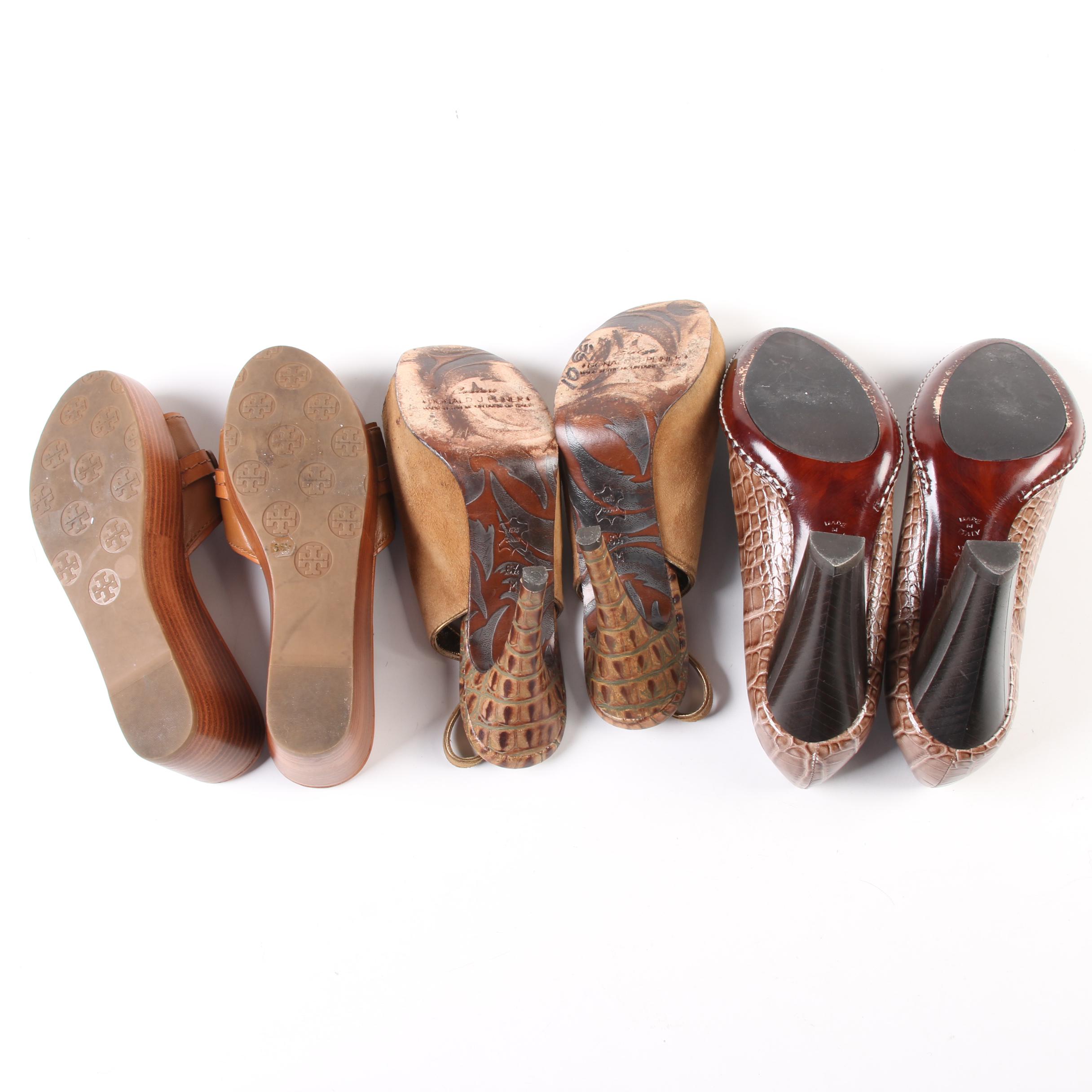 Tory Burch Patti Slides, Donald J Pliner Canna Slingbacks and Miss Barker Pumps