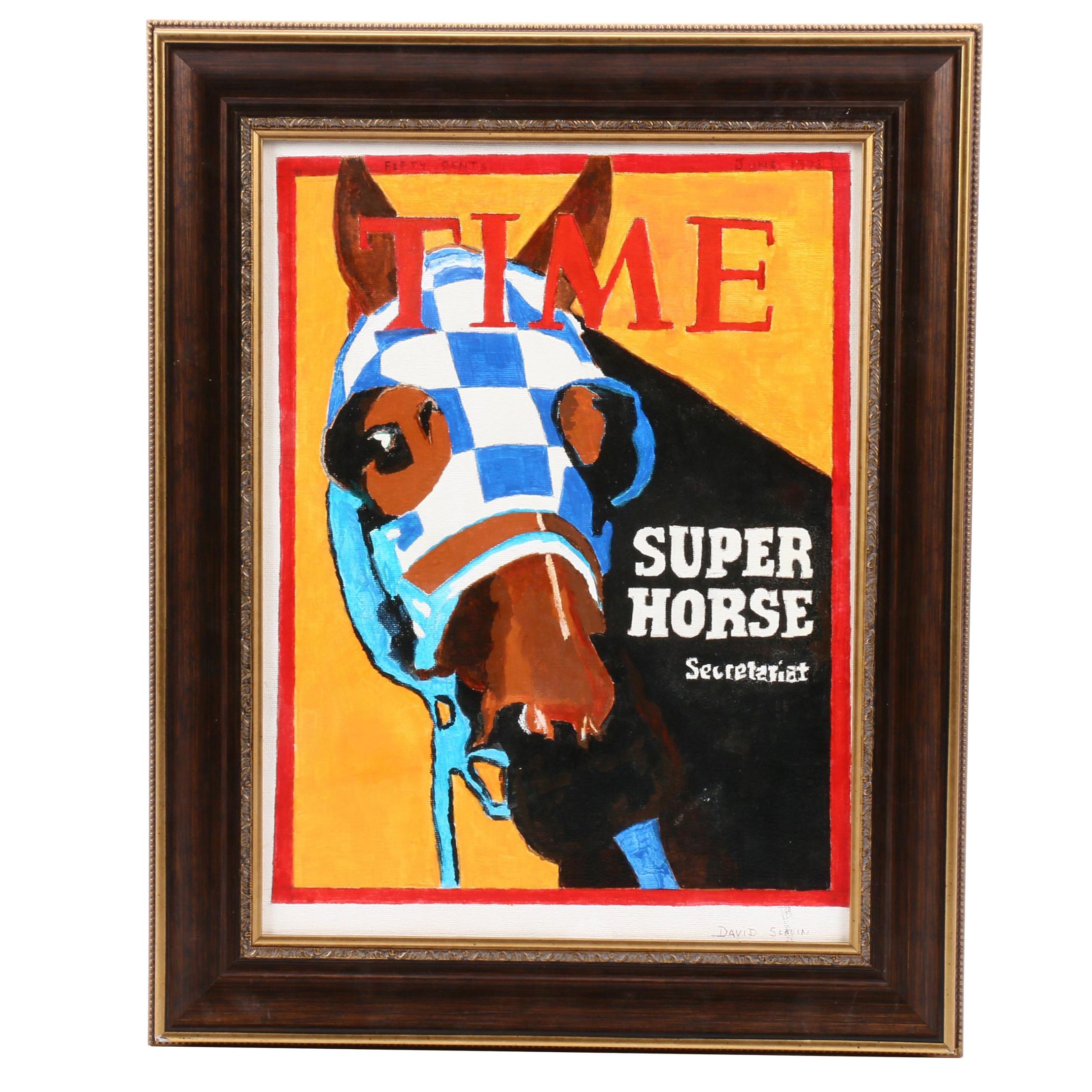 David Slavin Copy Painting after "Time Magazine Cover "Super Horse: Secretariat"