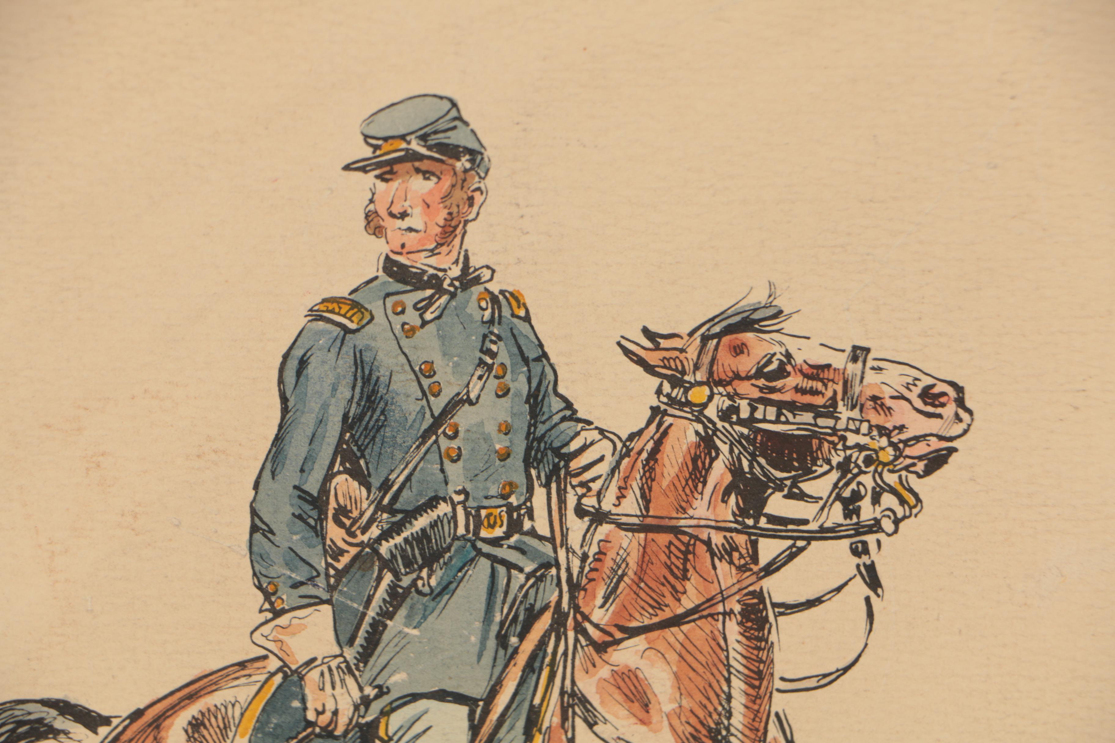 Eugène Leliepvre Lithograph Military Illustrations for "Guerre de Seccesion"