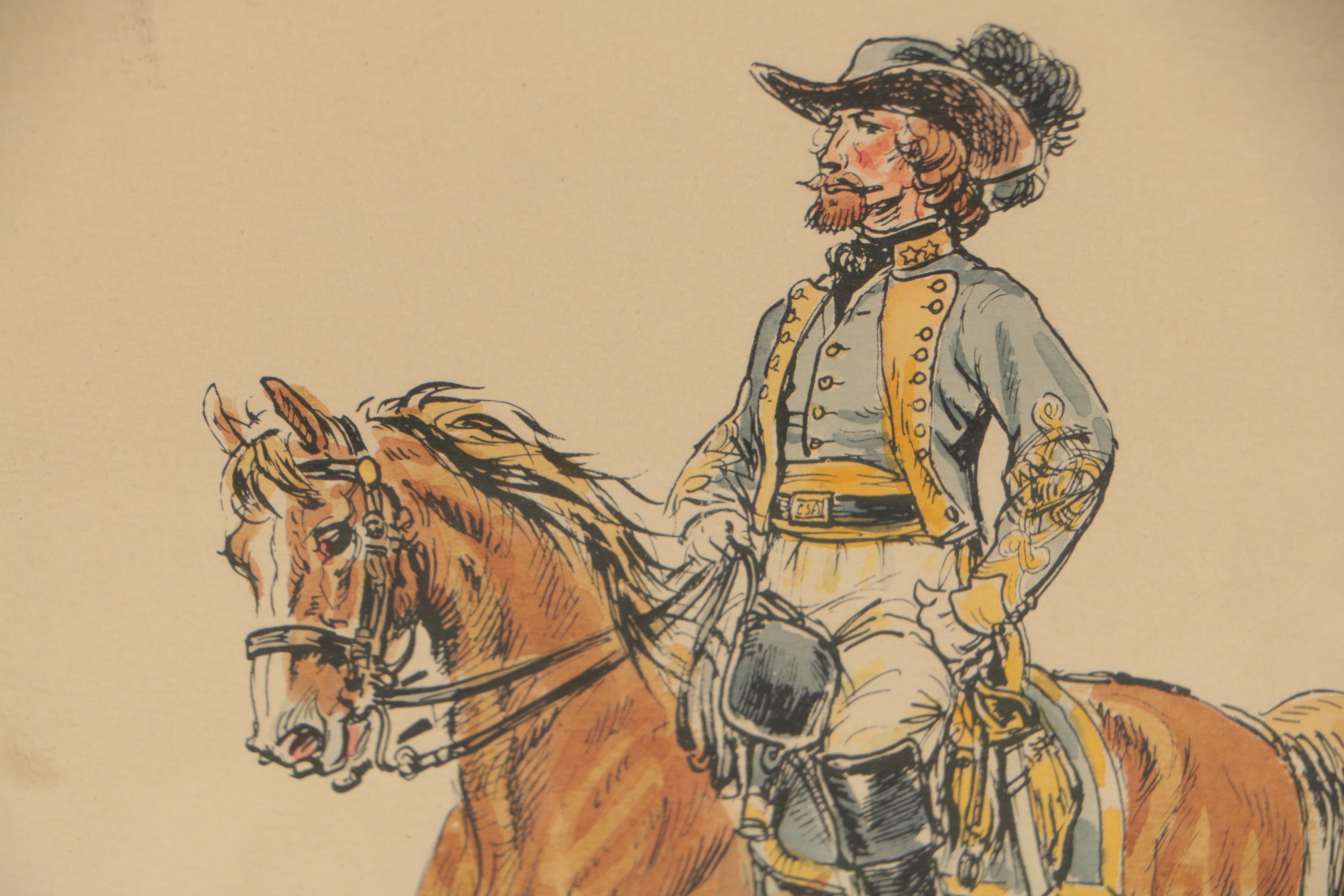 Eugène Leliepvre Lithograph Military Illustrations for "Guerre de Seccesion"