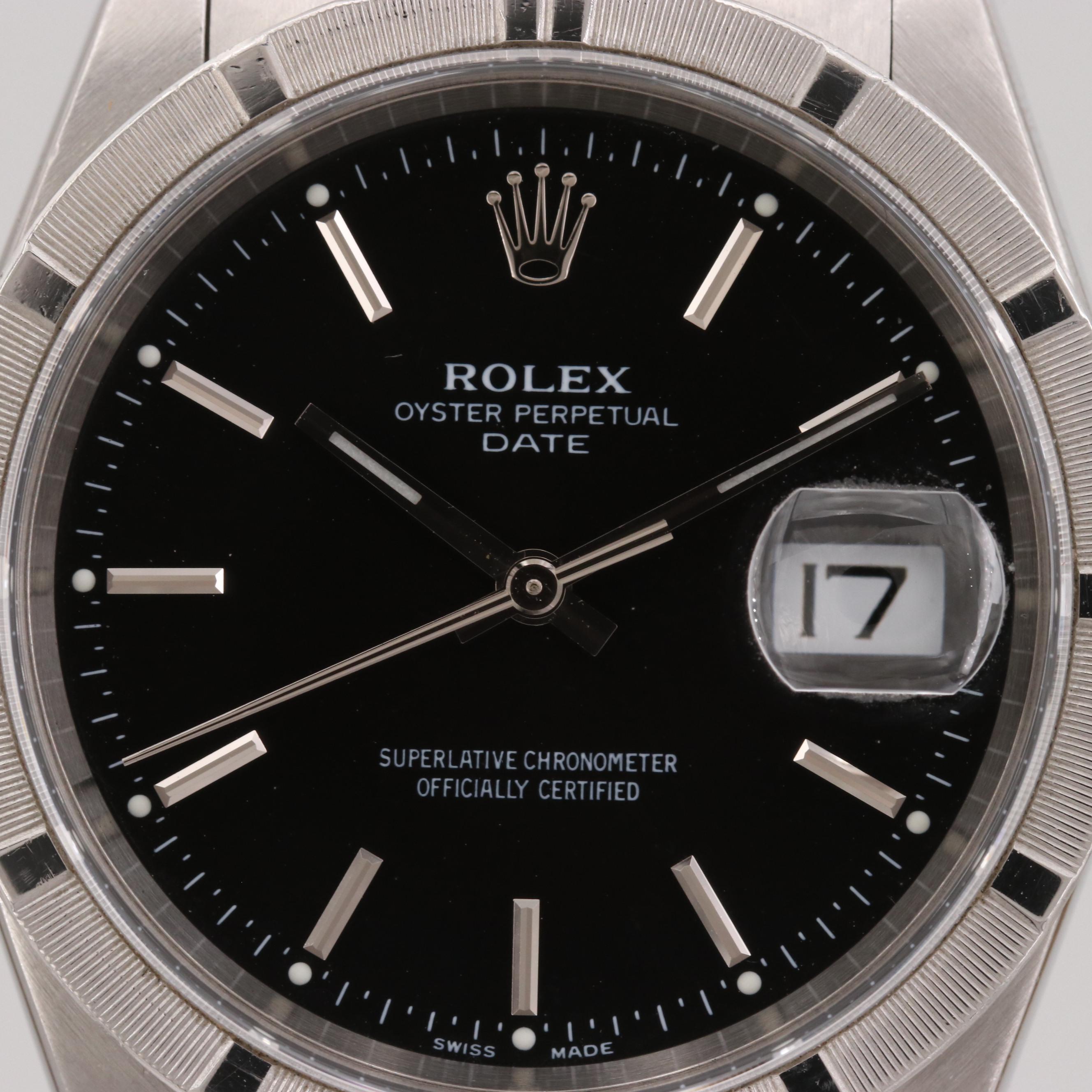 Rolex Oyster Perpetual Date Stainless Steel Automatic Watch, 1999