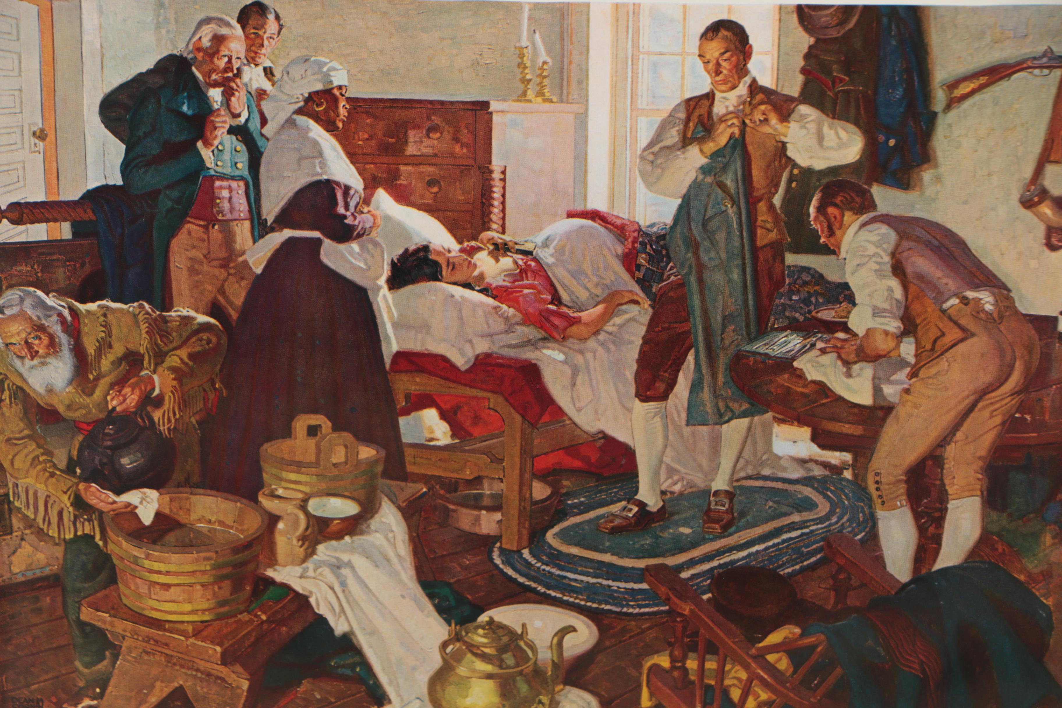 Offset Lithographs after Dean Cornwell "Pioneers of American Medicine" Series