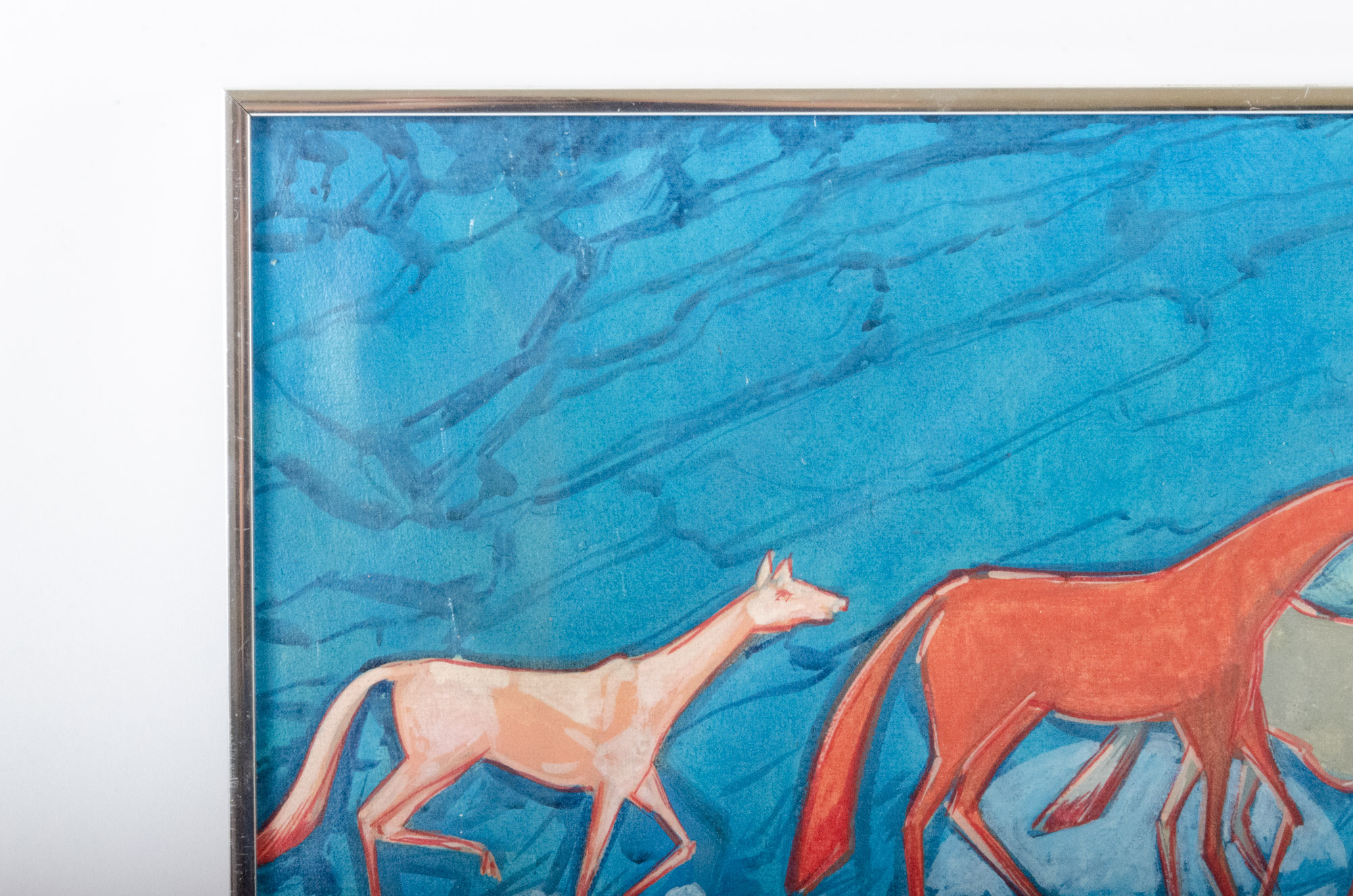 21st Century Oil Painting of Female Nude with Horses