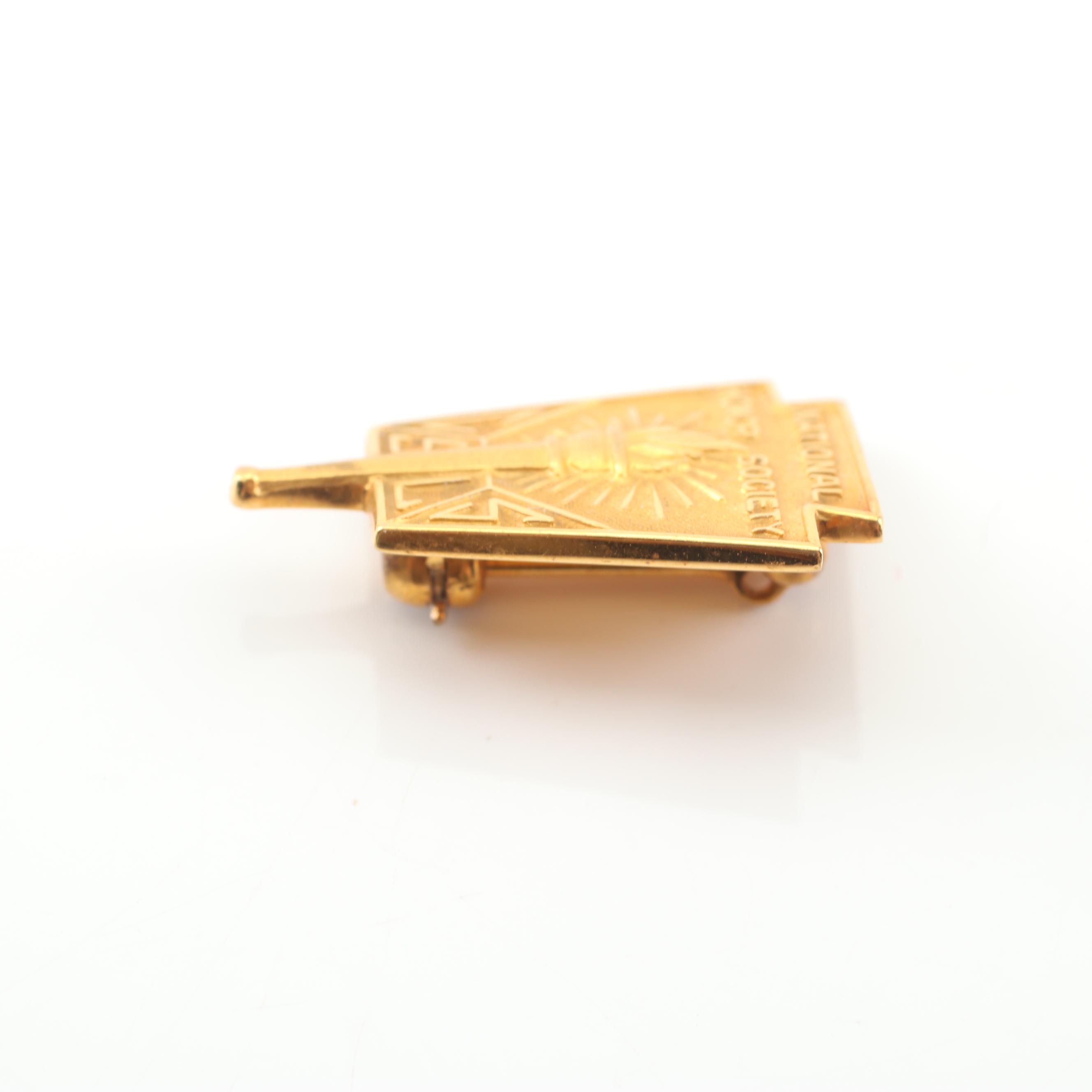 10K Yellow Gold National Honor Society Pin