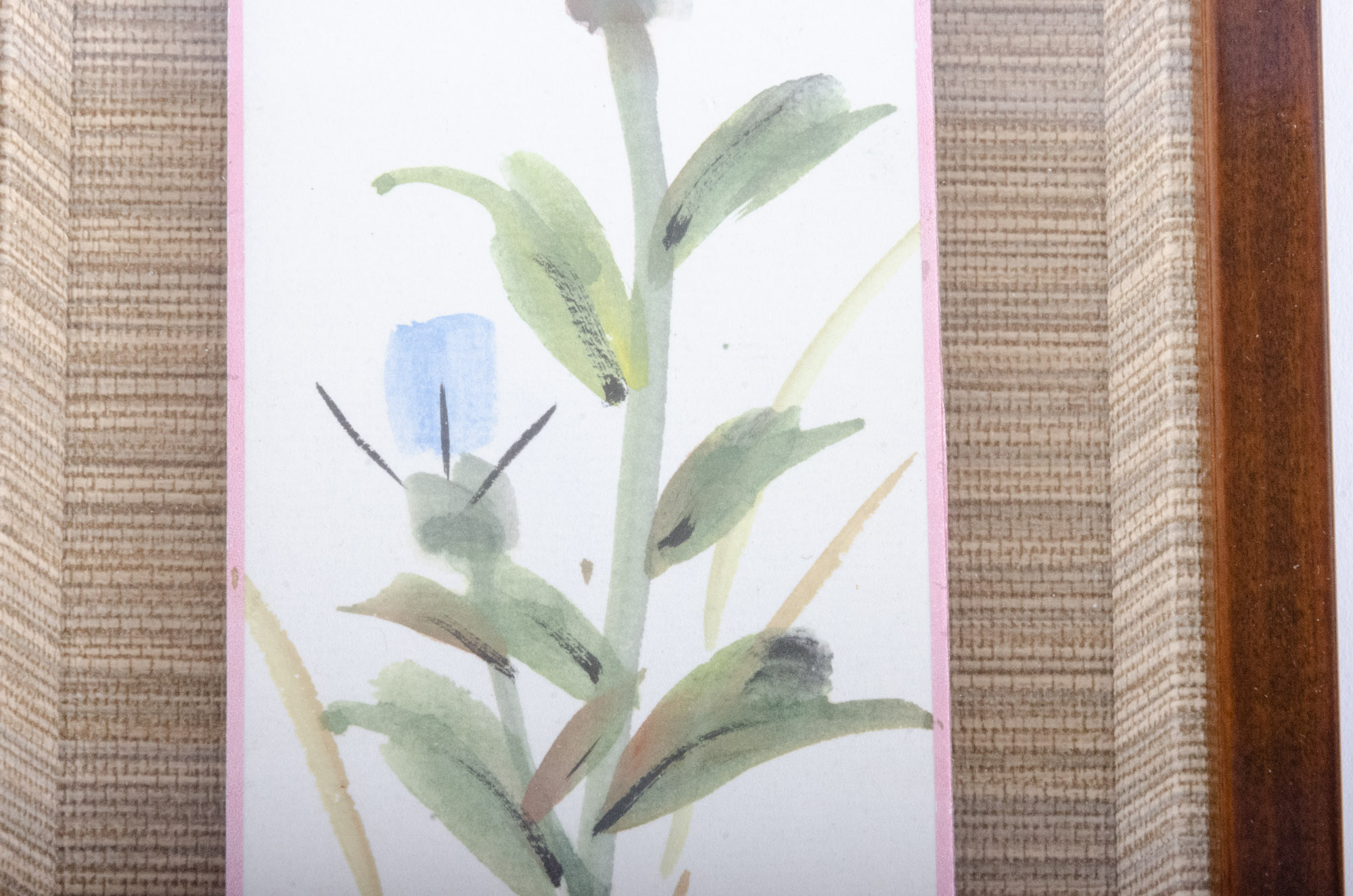 Japanese Floral Watercolor Paintings, Late 20th Century