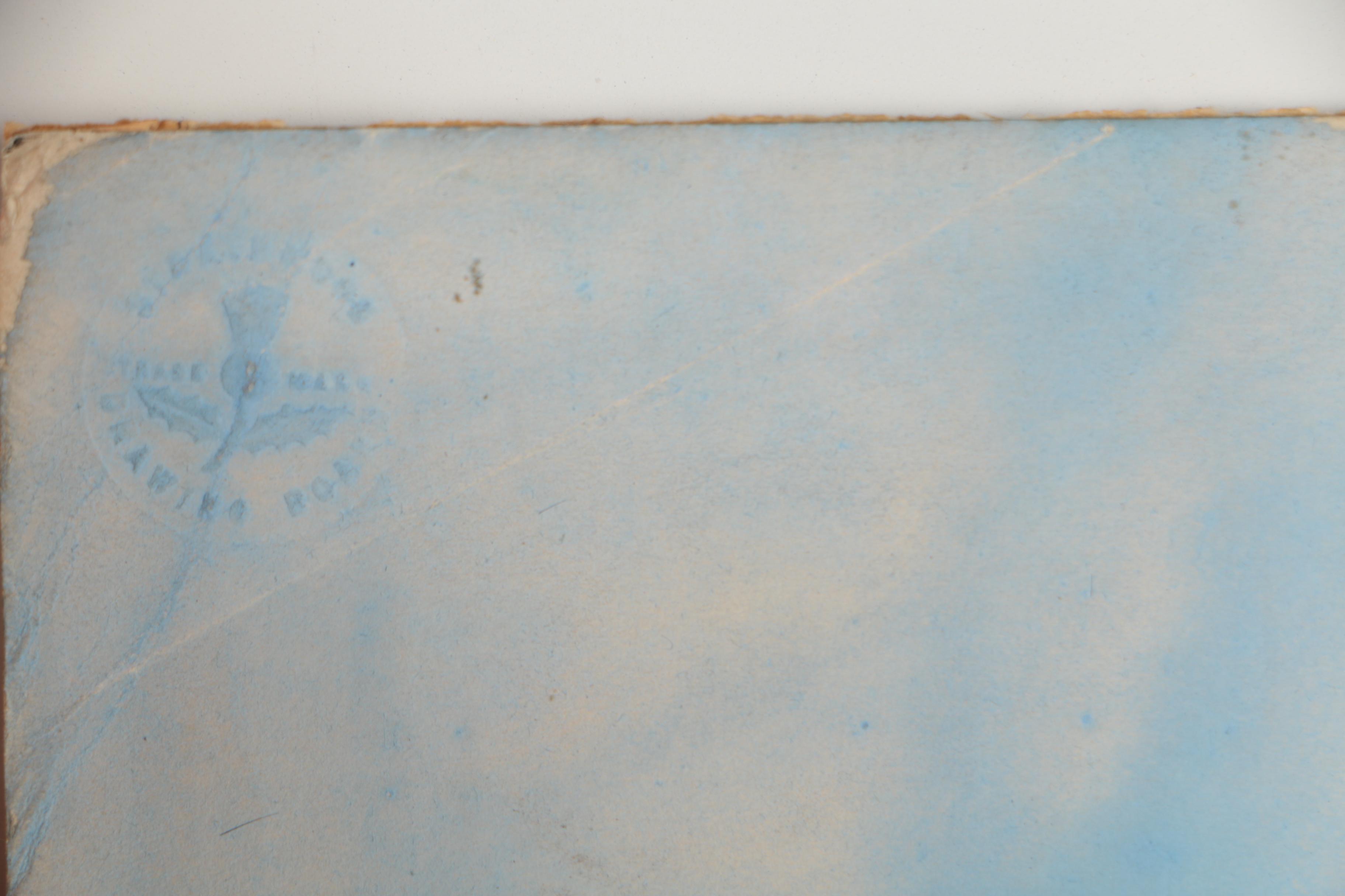 Edgar Yaeger 1952 Gouache Painting of Abstract Figural Scene