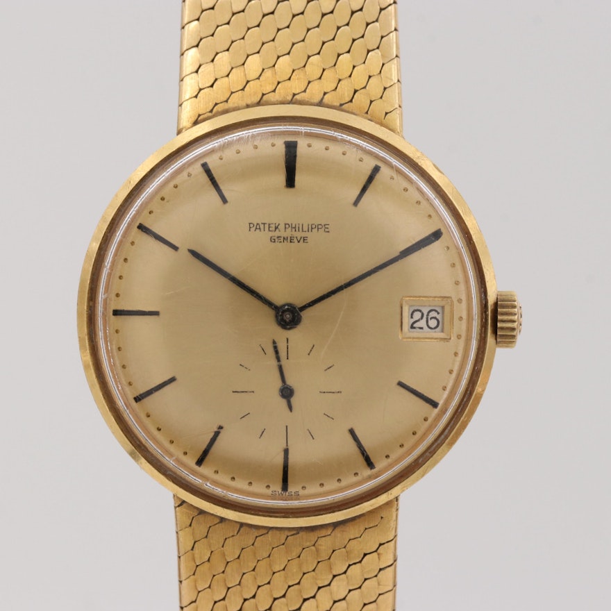 Vintage Patek Philippe Calatrava 18k Yellow Gold Automatic Wristwatch