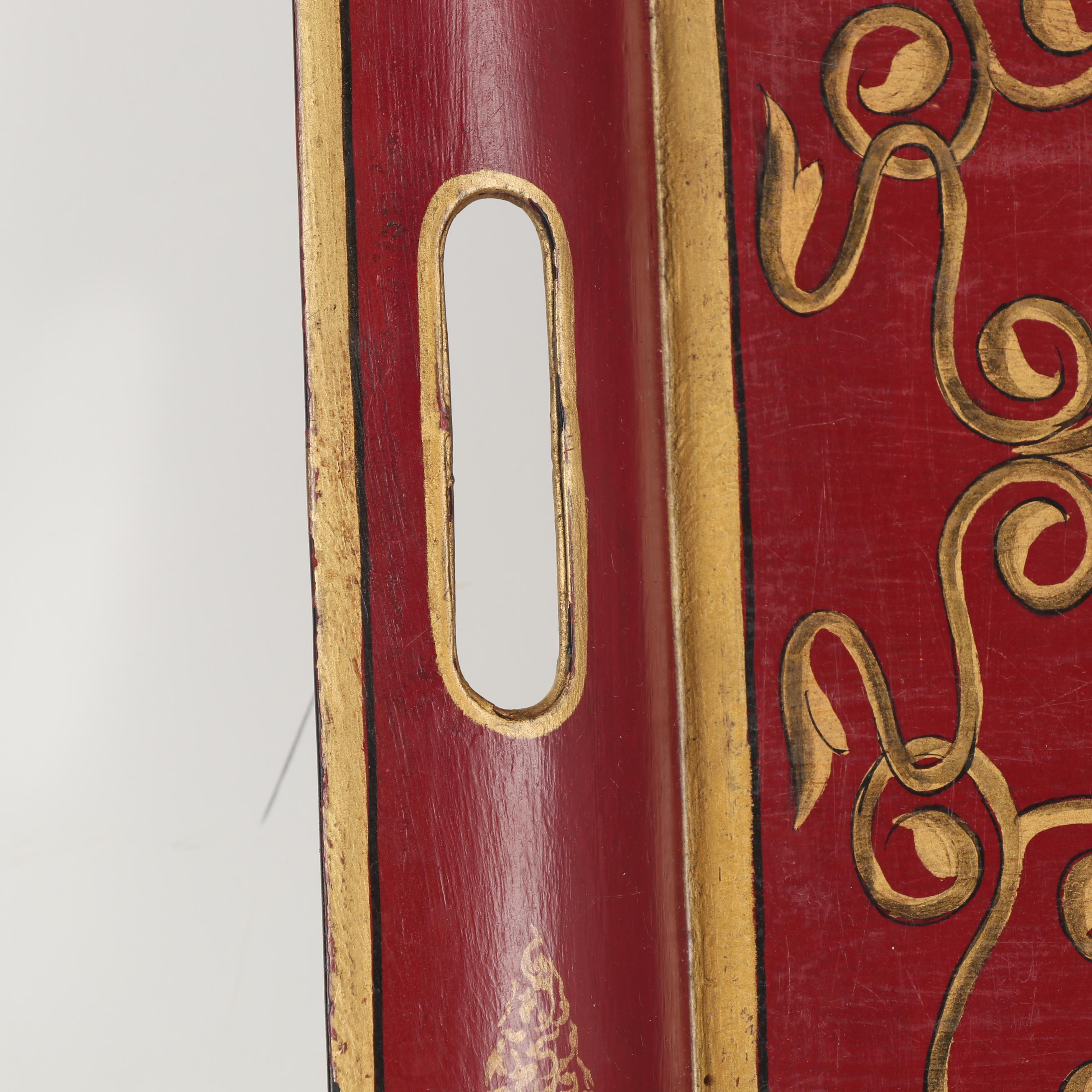 Hand-Painted Tole Tray, Vintage