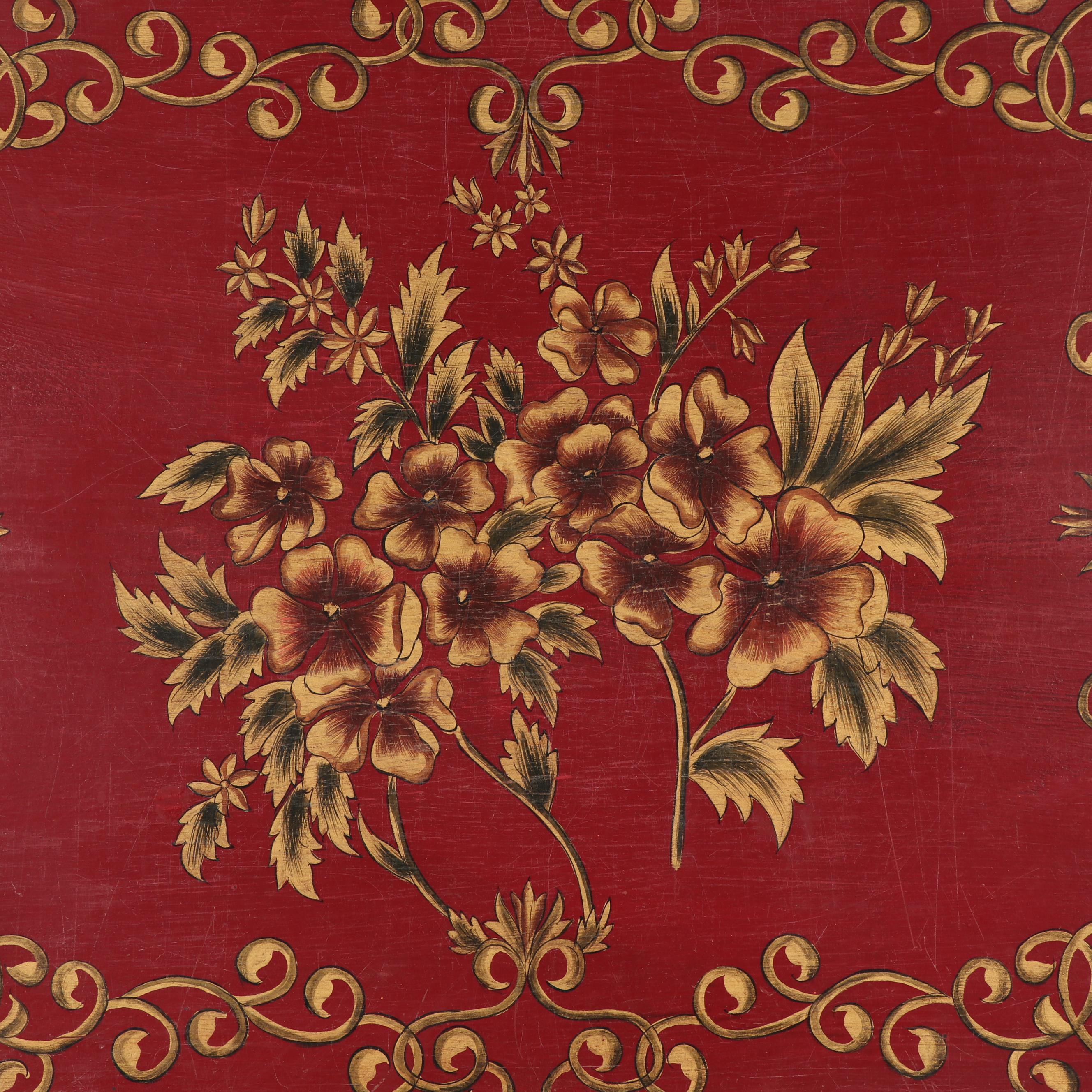 Hand-Painted Tole Tray, Vintage