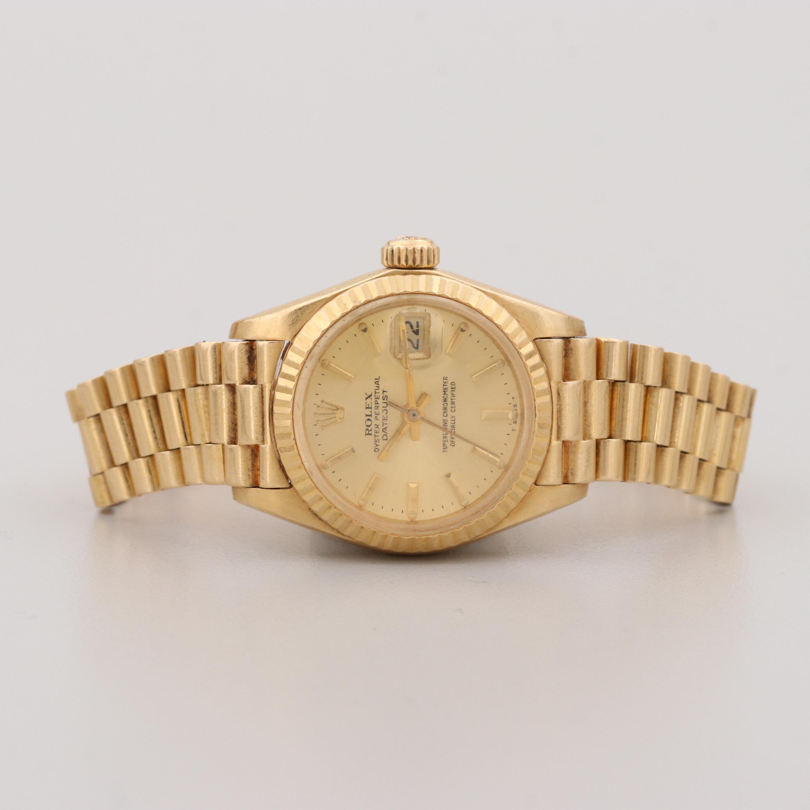 Rolex Ladies President Datejust 18K Yellow Gold Watch, 1979