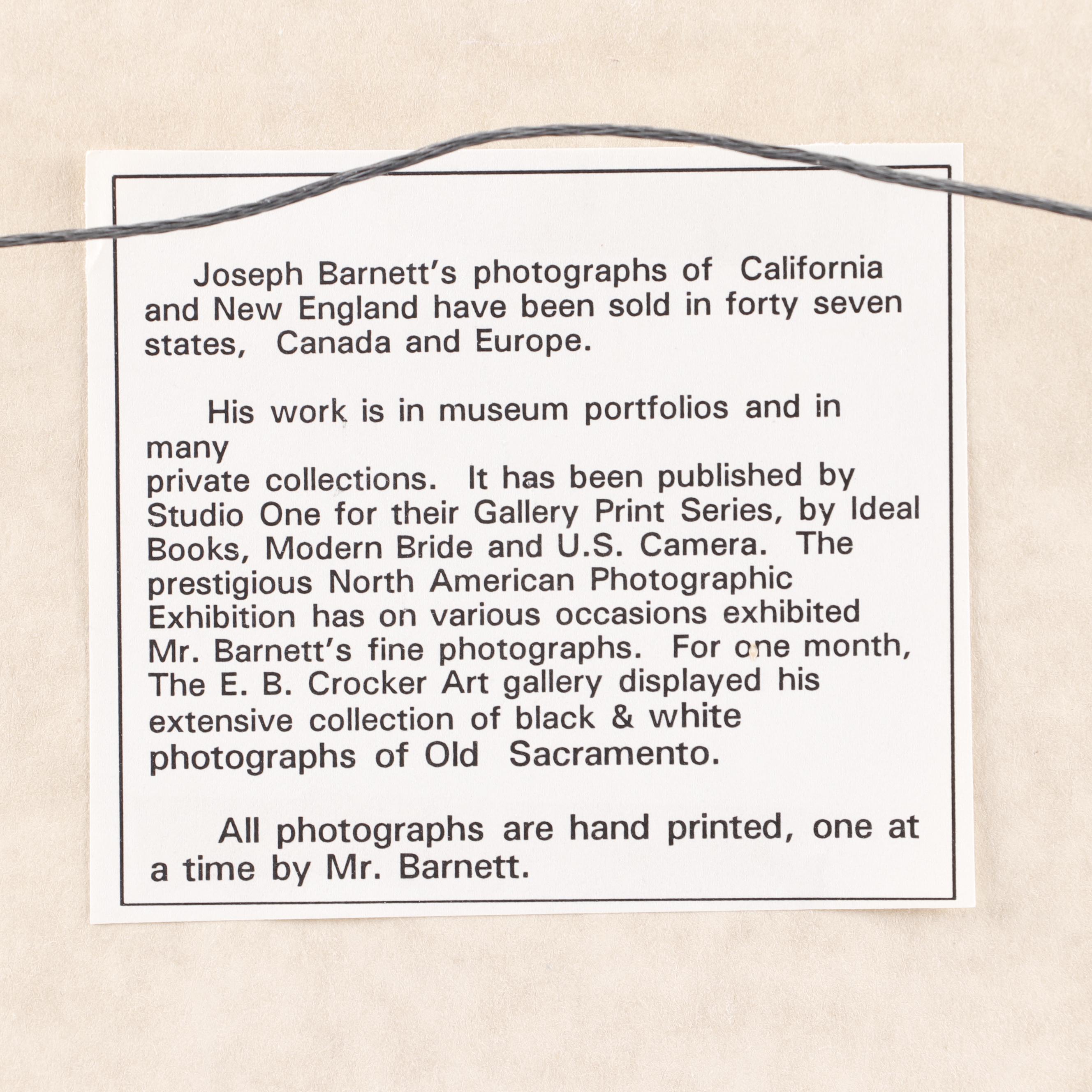 Joseph Barnett Photograph of a Winter Landscape