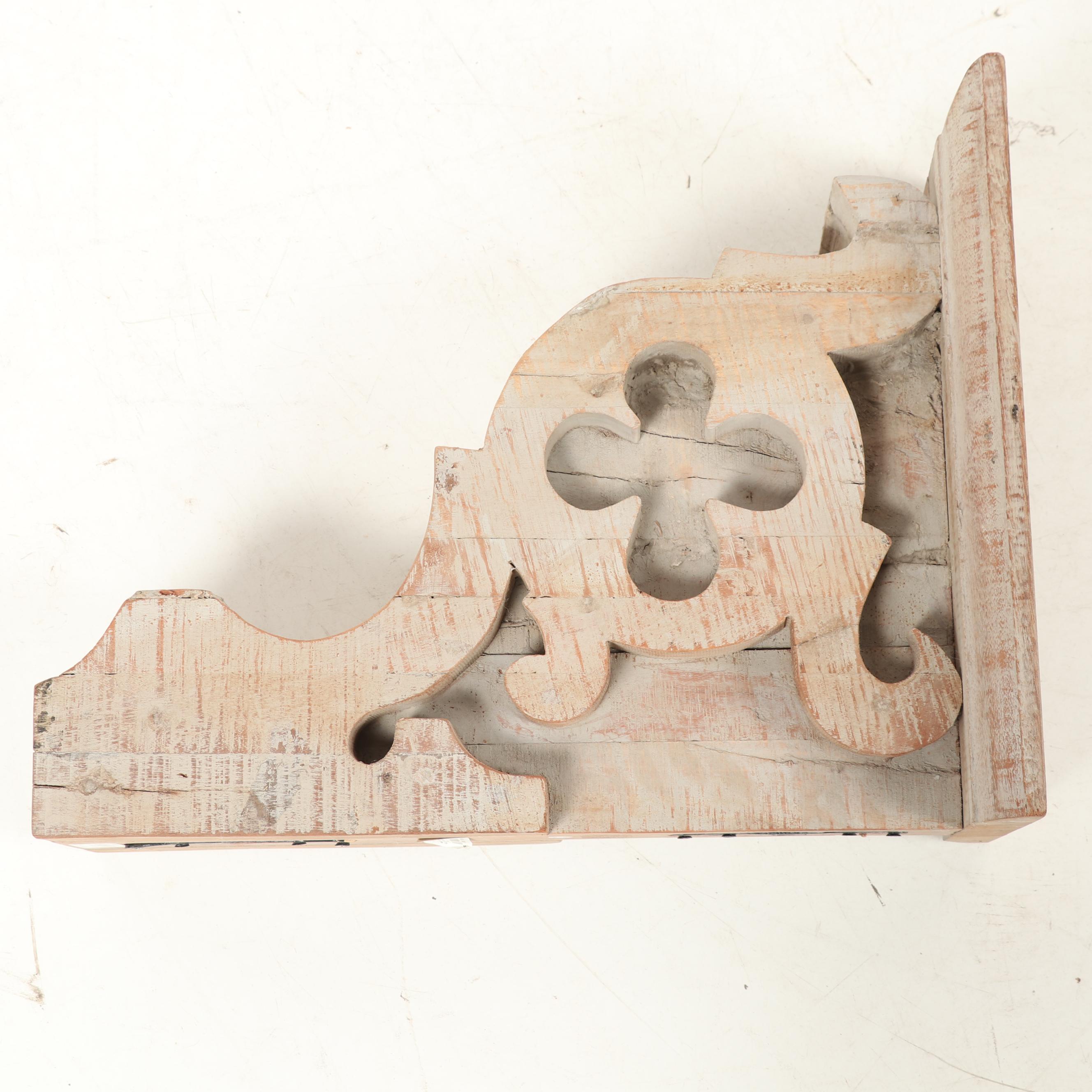 Restoration Hardware Large Wooden Gothic Style Corbels