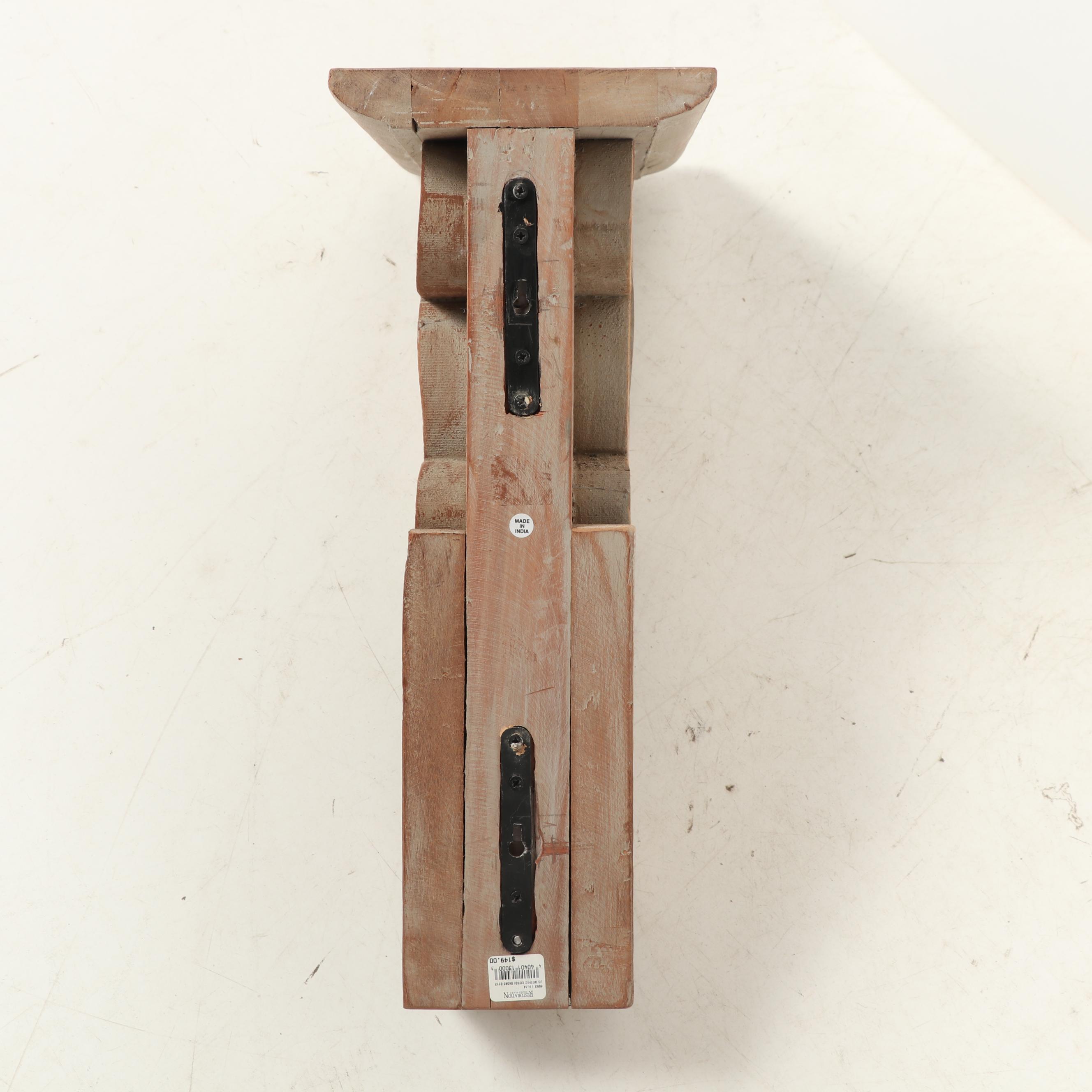 Restoration Hardware Large Wooden Gothic Style Corbels