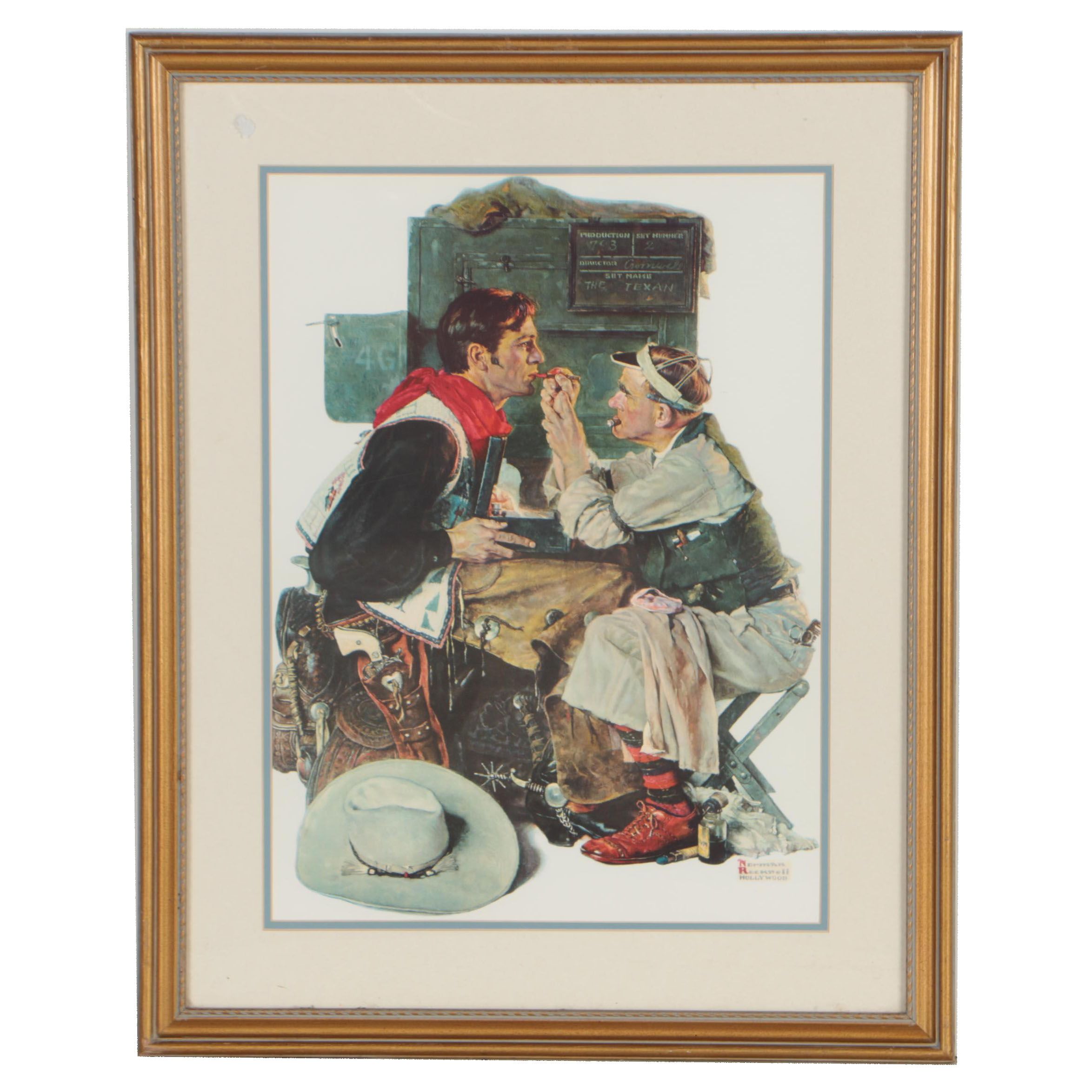 Late 20th Century Giclée after Norman Rockwell "Hollywood"
