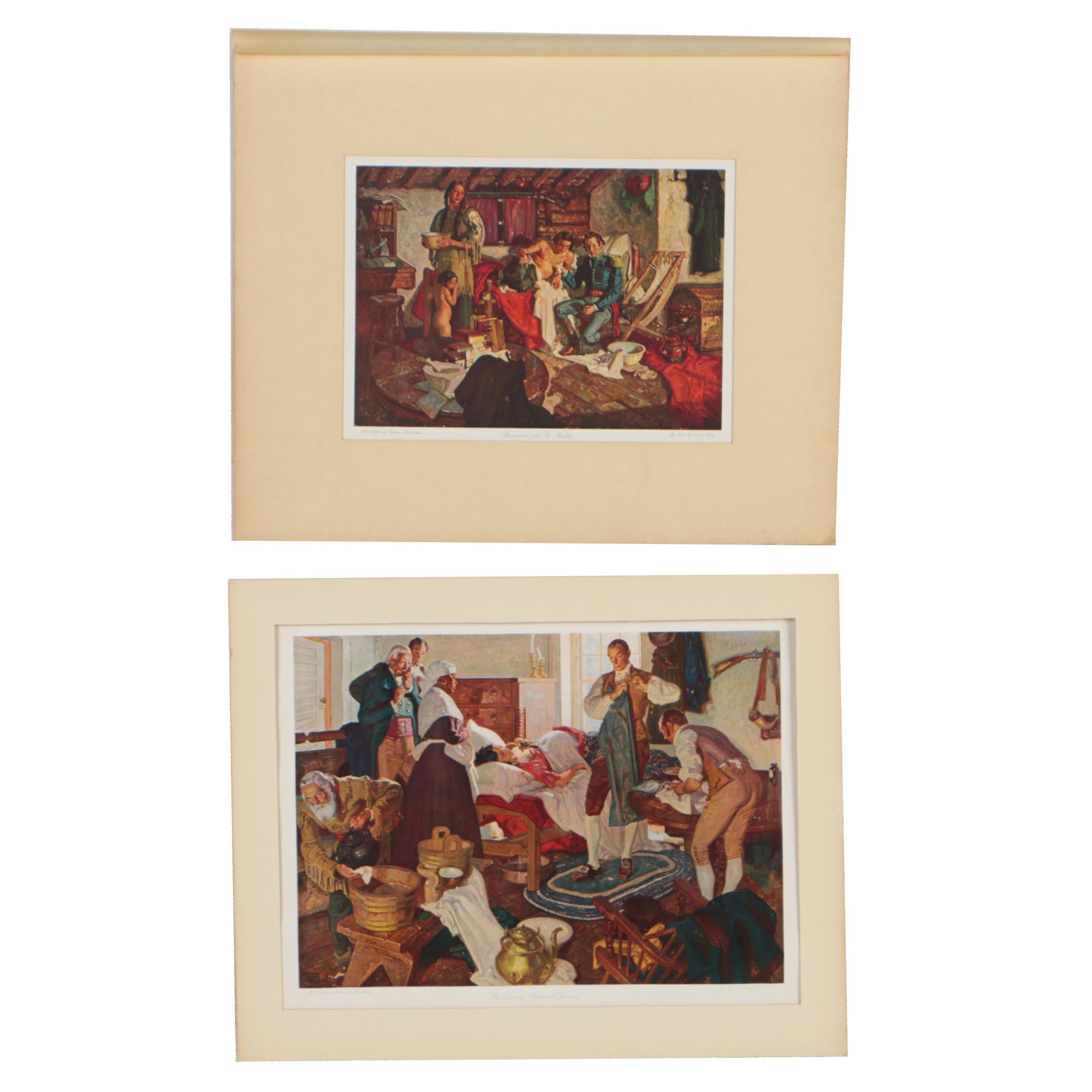 Offset Lithographs after Dean Cornwell "Pioneers of American Medicine" Series