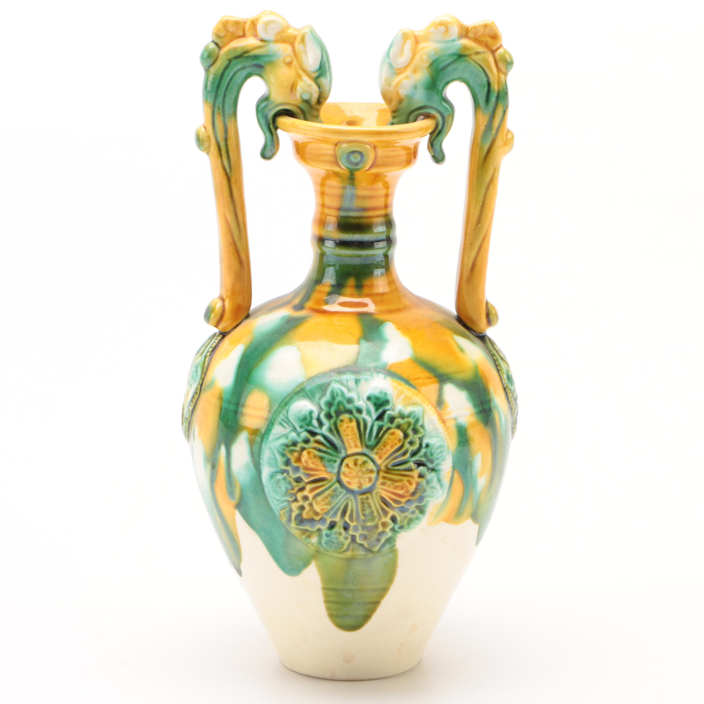 Chinese Sancai Ceramic Amphora