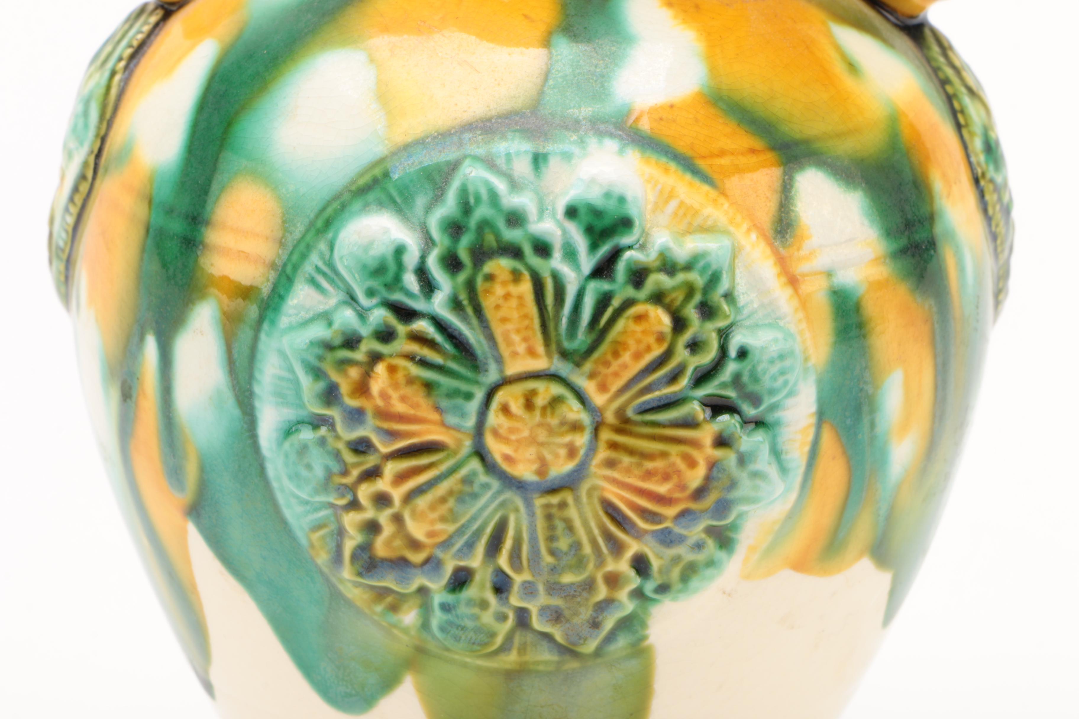 Chinese Sancai Ceramic Amphora