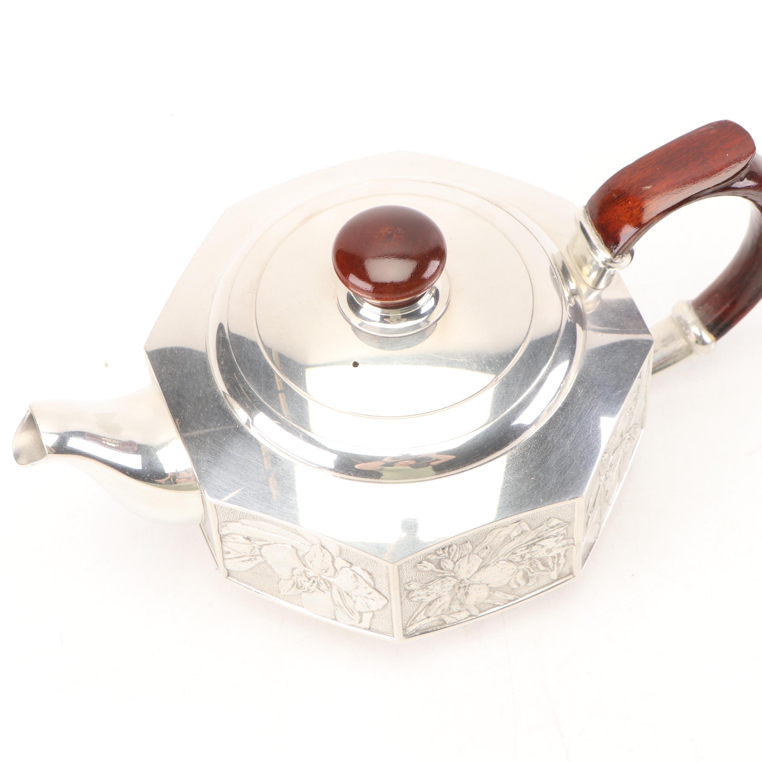 Royal Selangor Pewter Hollowware Teapot with Cream and Sugar Set