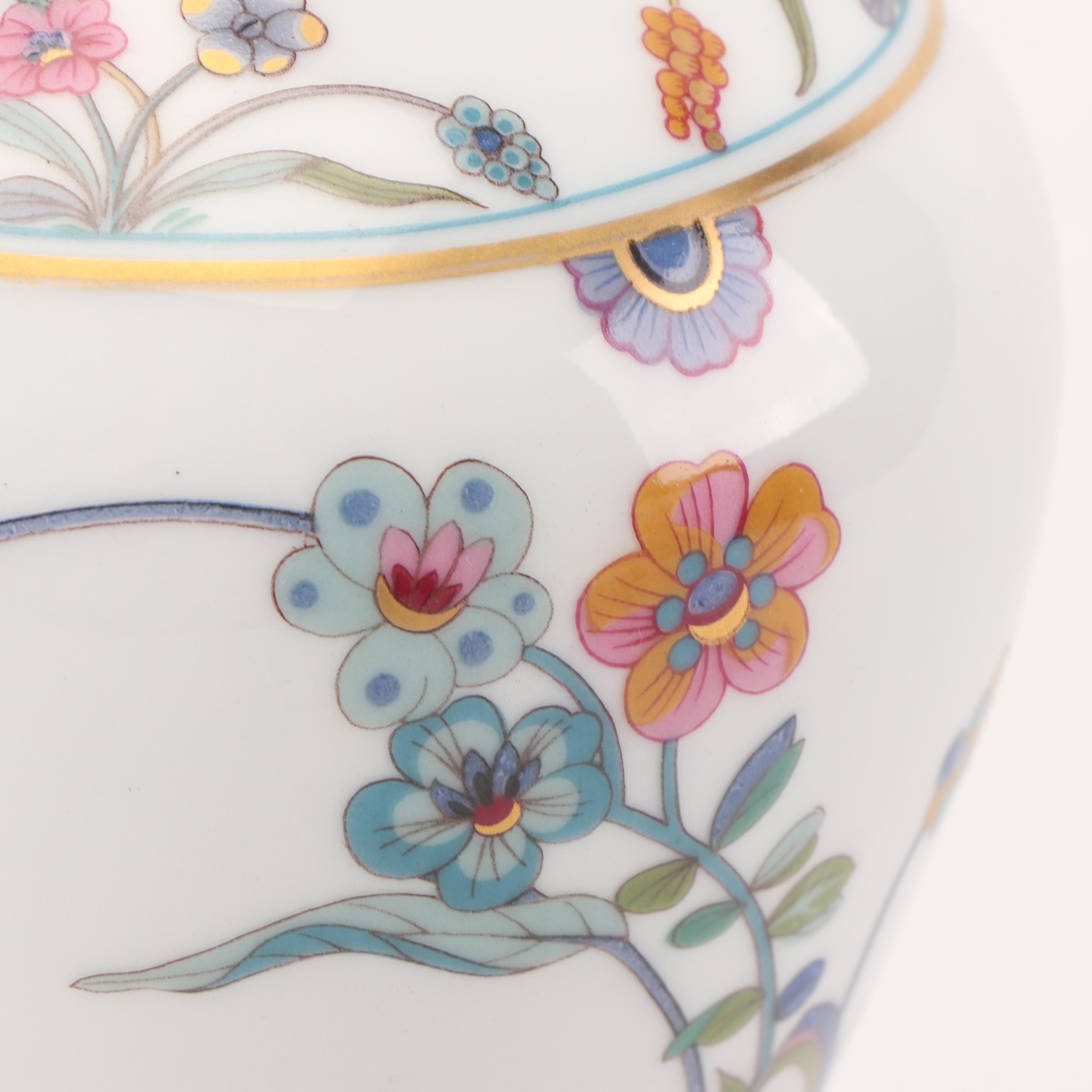 Haviland Limoges "Golden Quail" Porcelain Vase