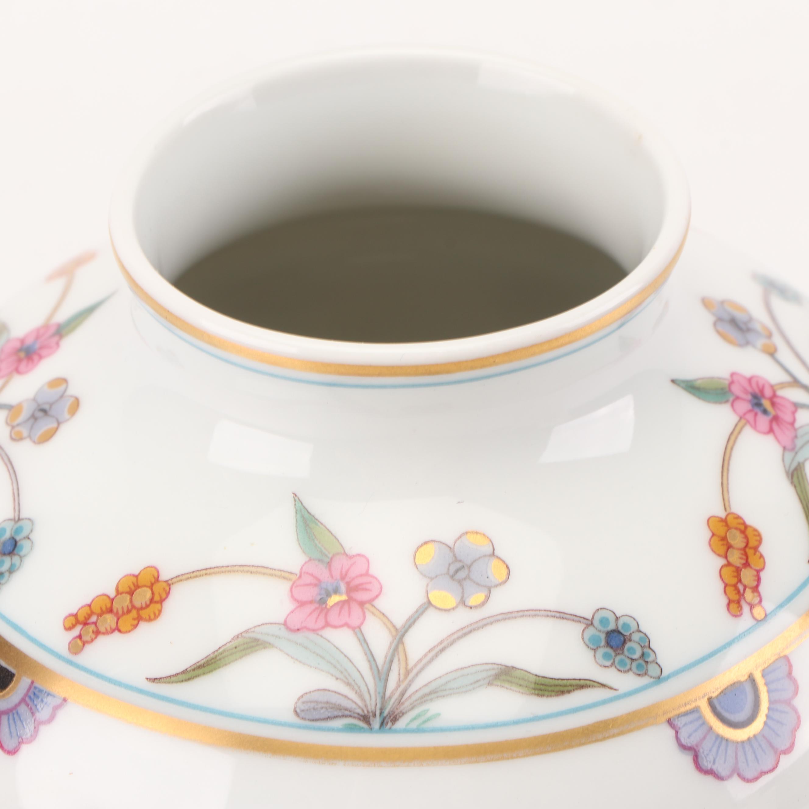 Haviland Limoges "Golden Quail" Porcelain Vase