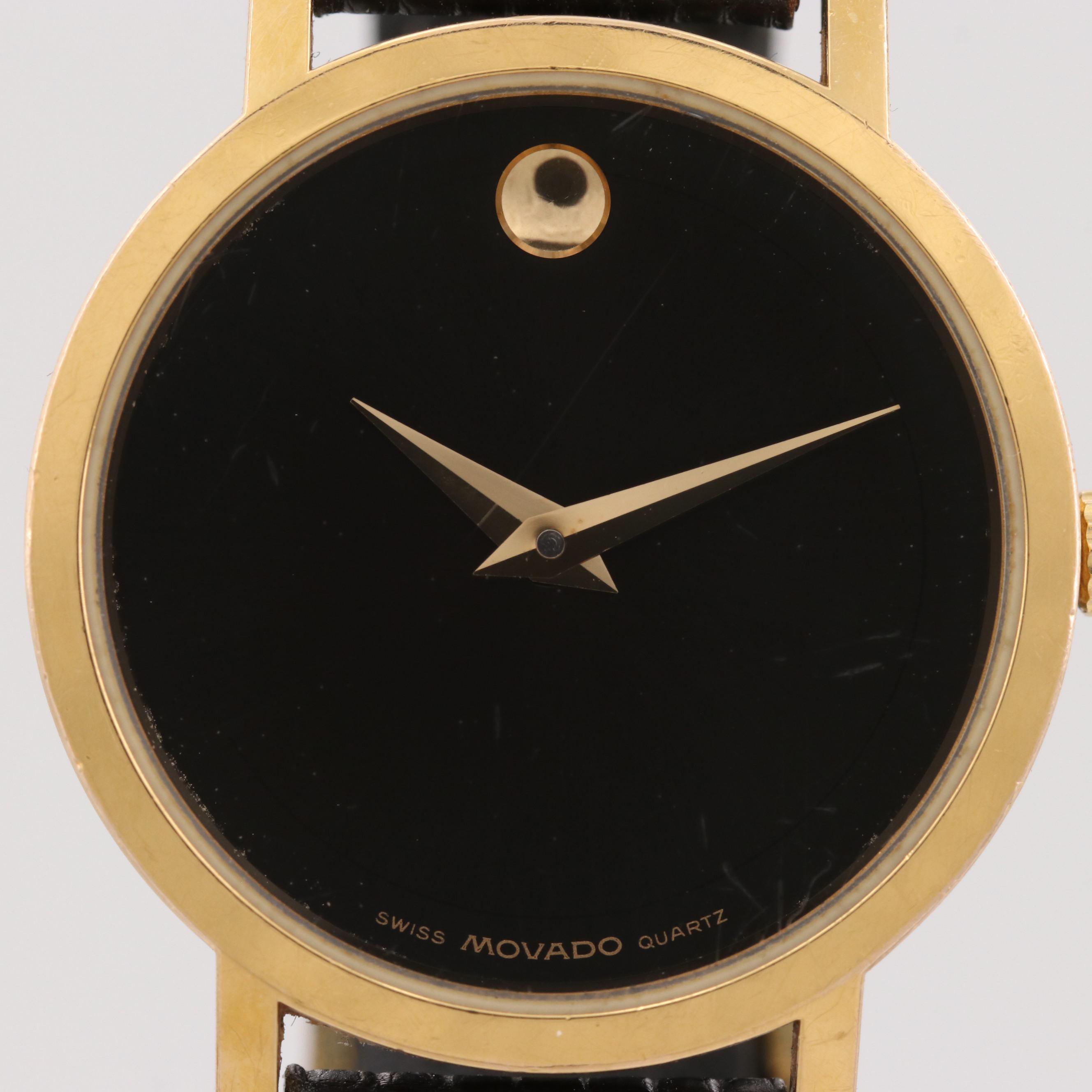 Movado Museum Piece Gold Tone Watch