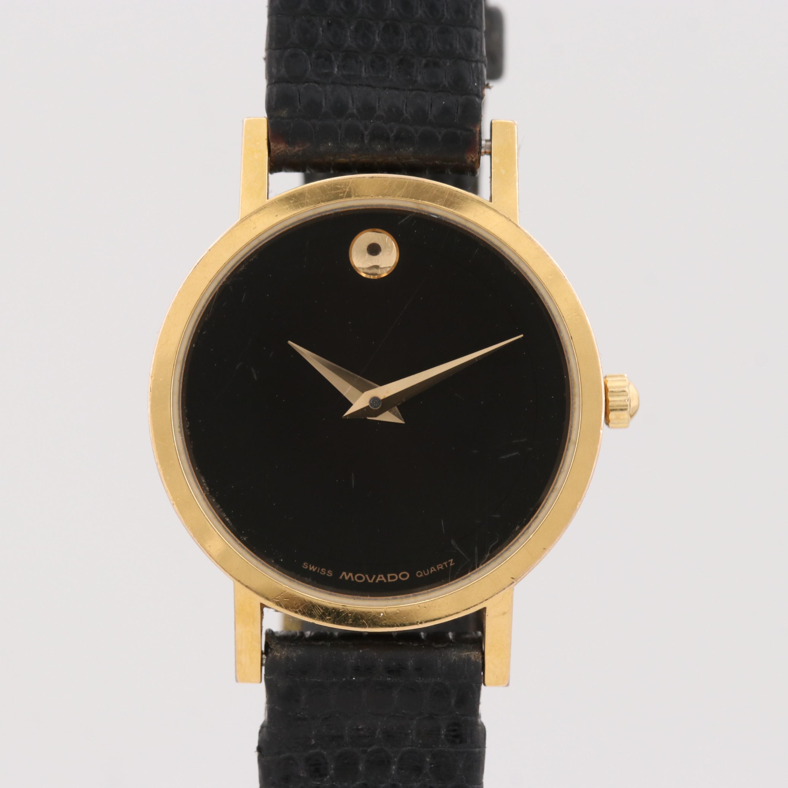 Movado Museum Piece Gold Tone Watch