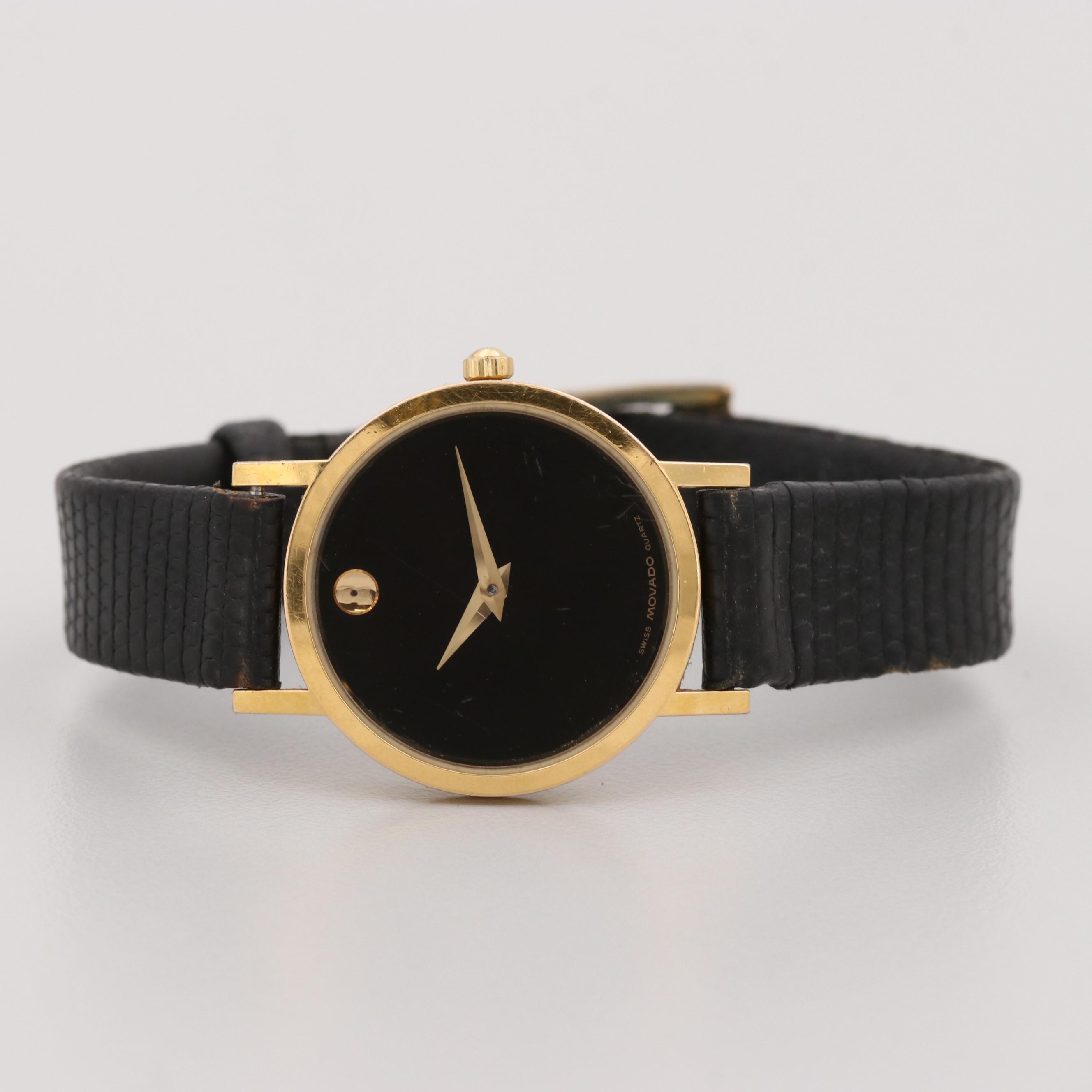 Movado Museum Piece Gold Tone Watch