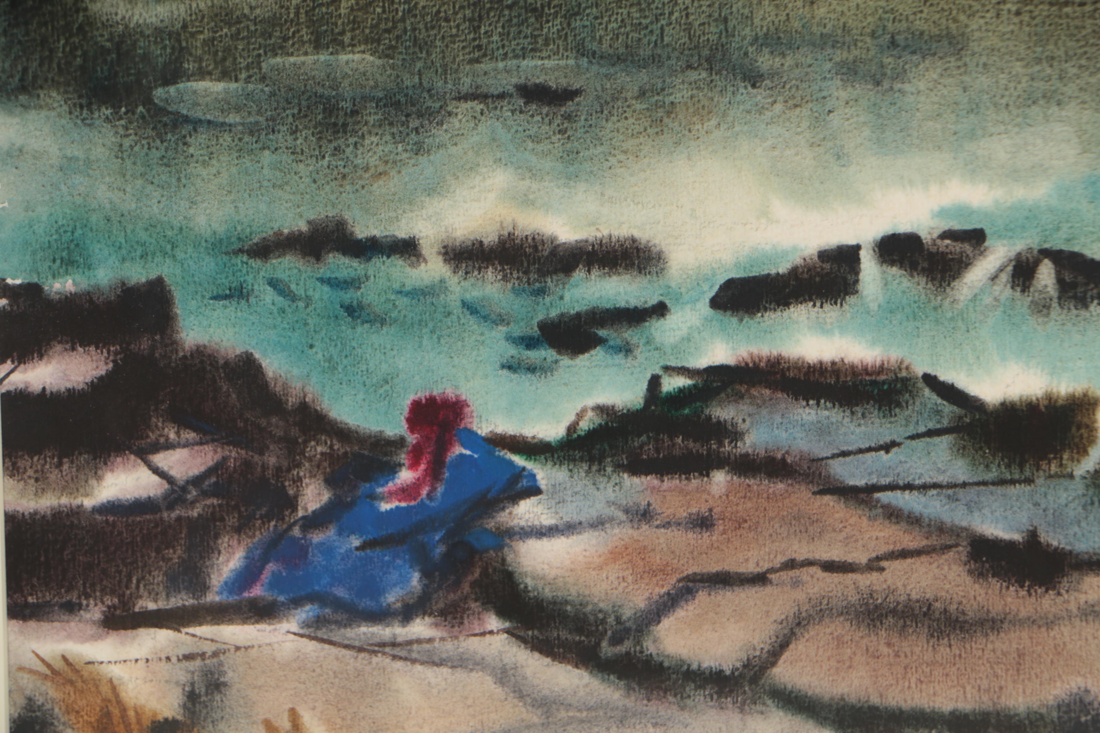 Carl Zimmerman 1972 Watercolor Painting "Memories"