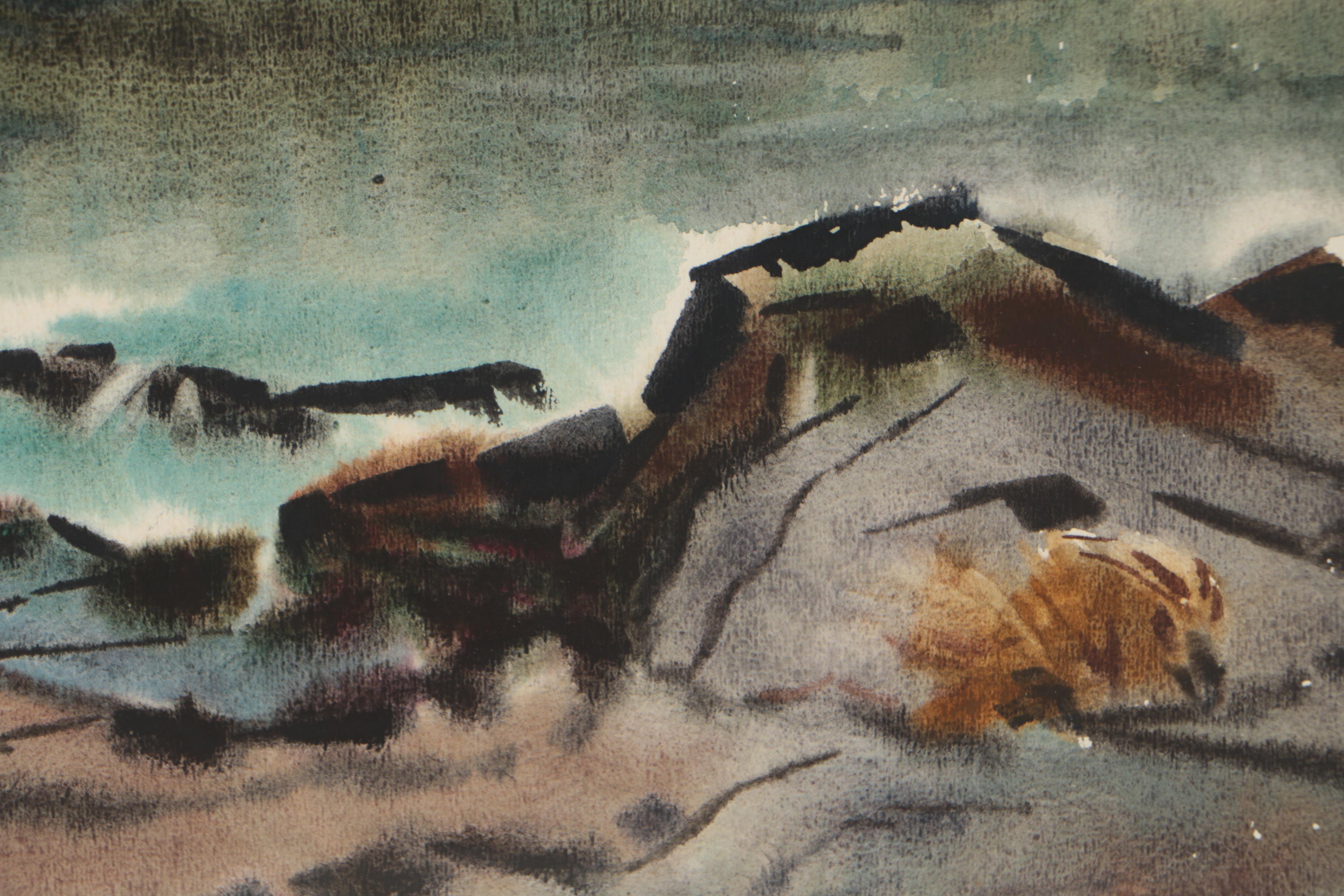 Carl Zimmerman 1972 Watercolor Painting "Memories"