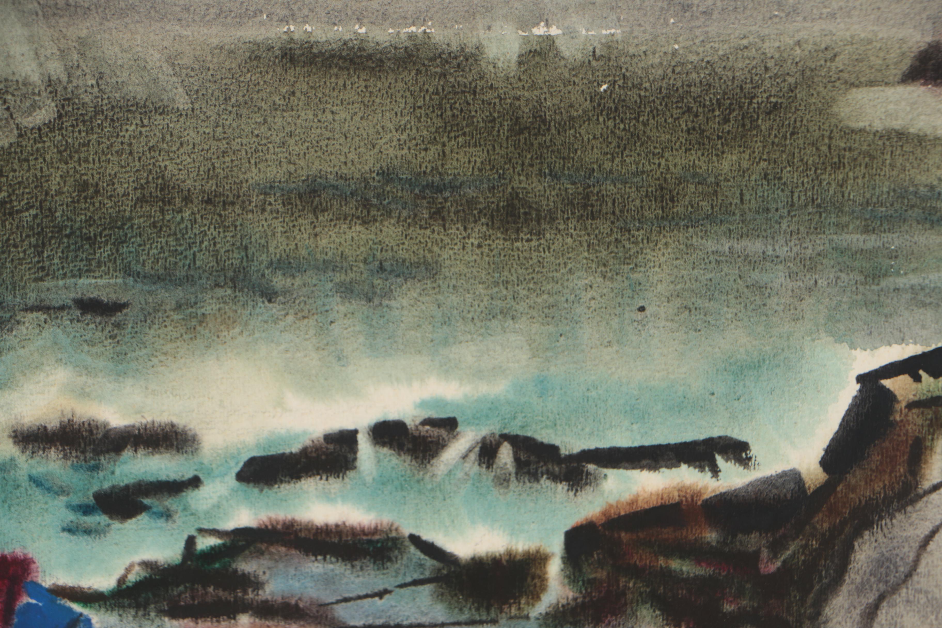 Carl Zimmerman 1972 Watercolor Painting "Memories"