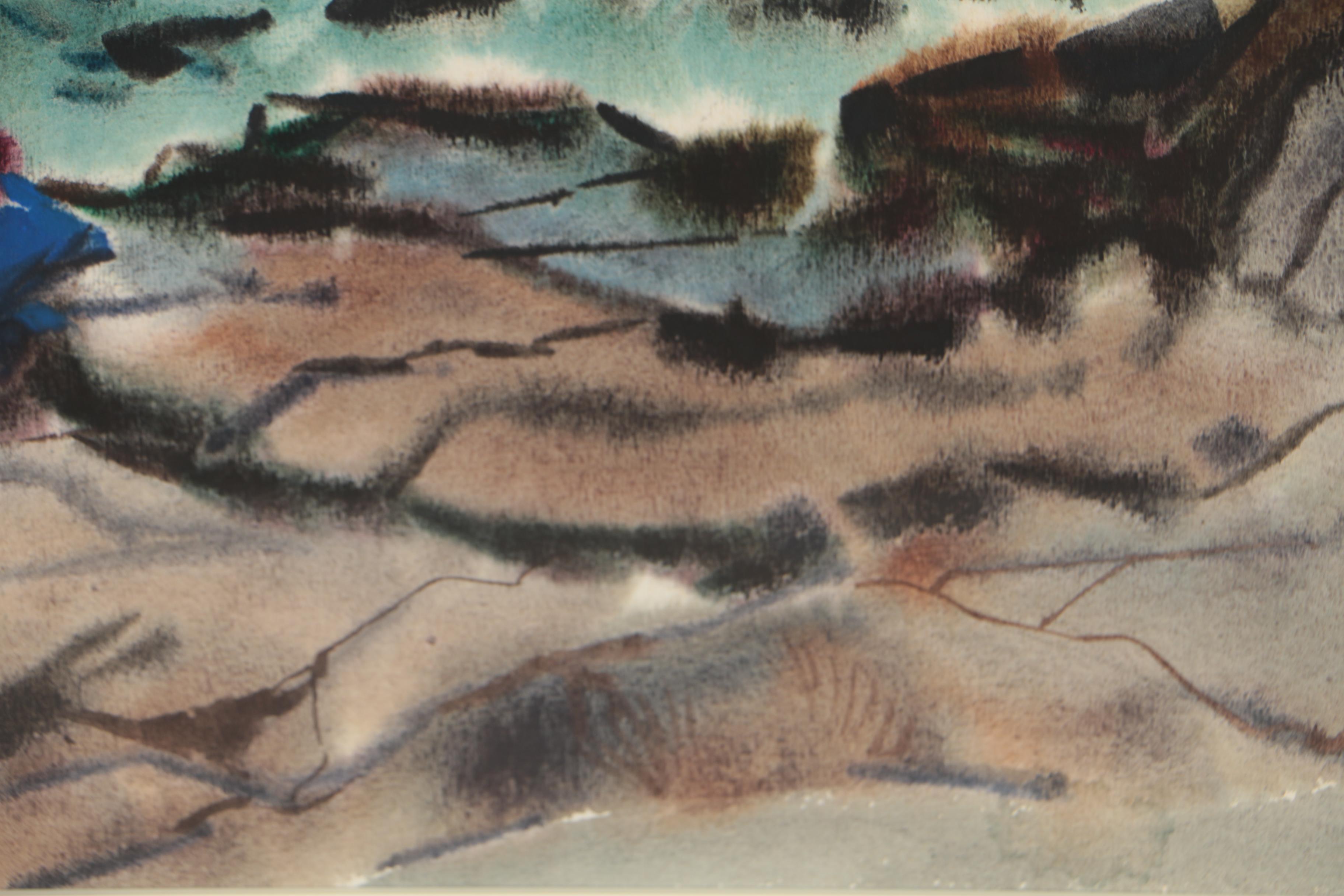 Carl Zimmerman 1972 Watercolor Painting "Memories"